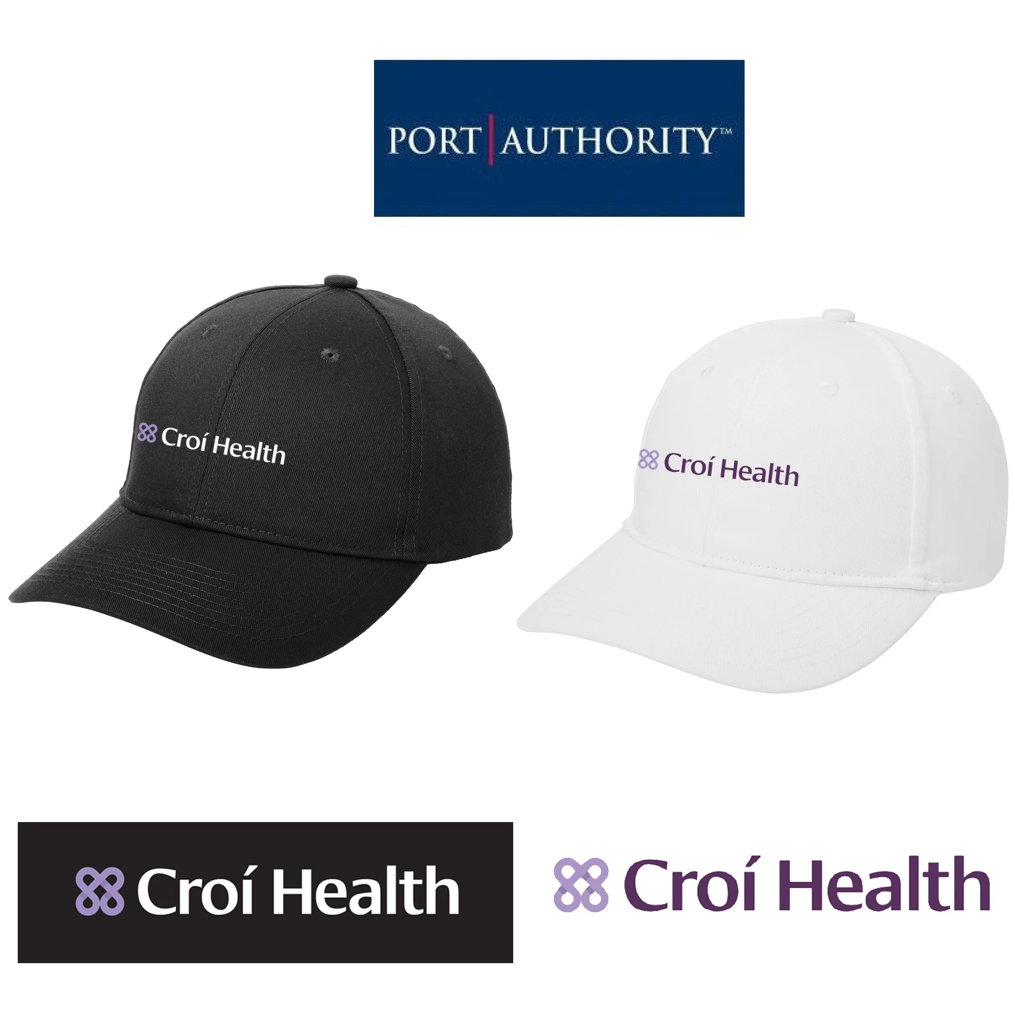 Croí Health Port Authority® Fine Twill Cap, Adjustable, #C800