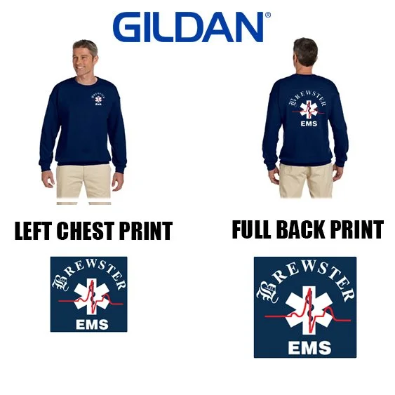 Brewster Ambulance Gildan Adult Unisex/Mens Heavy Blend™ 8 oz., 50/50 Hood, 2 Imprint Version #G185