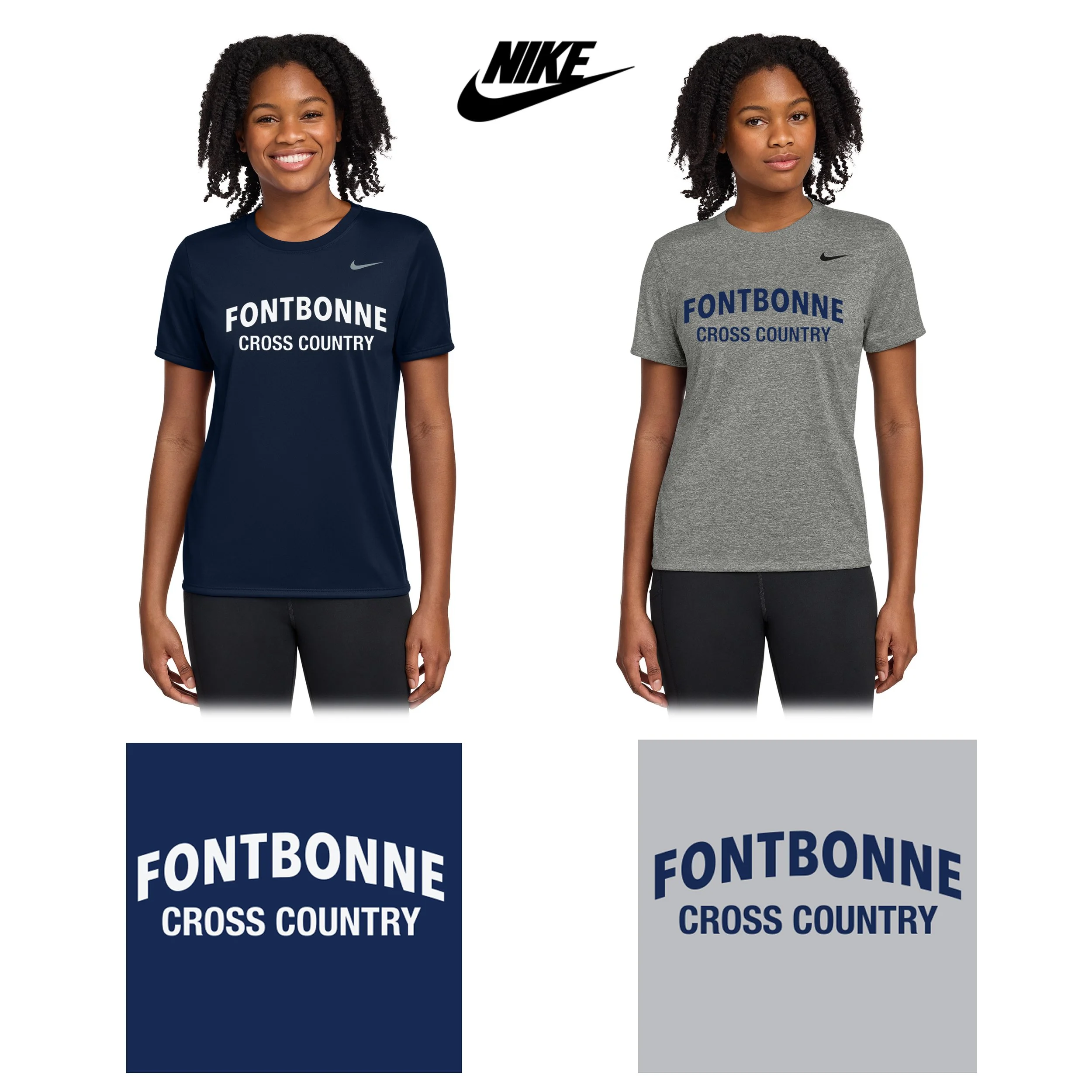 Fontbonne Academy Cross Country Nike Women's Team rLegend Tee, Women’s Fit, #DV7312