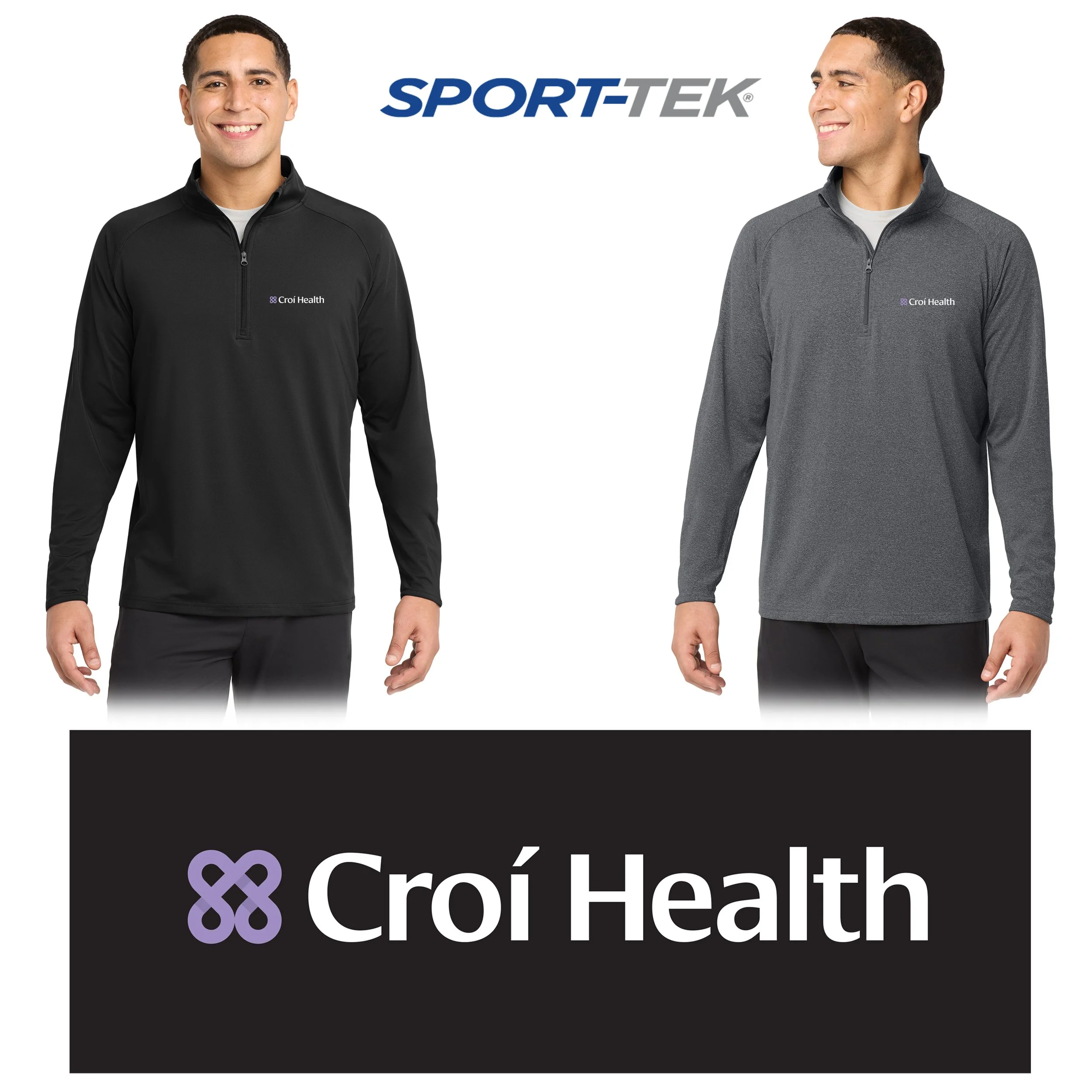 Croí Health Sport-Tek Sport-Wick Stretch 1/4-Zip Pullover, Men’s/Adult Unisex, #ST850