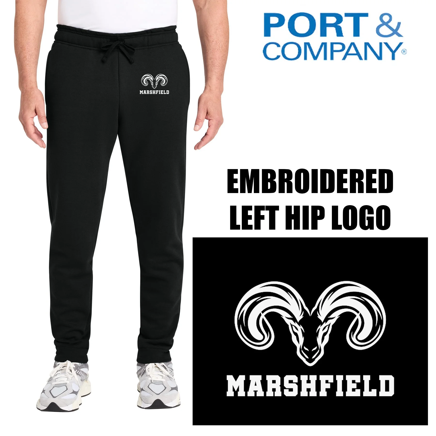 Furnace Brook Middle School Apparel Port & Co® Core Fleece Jogger, ATHLETIC, Adult Unisex/Men’s Fit, #PC78J
