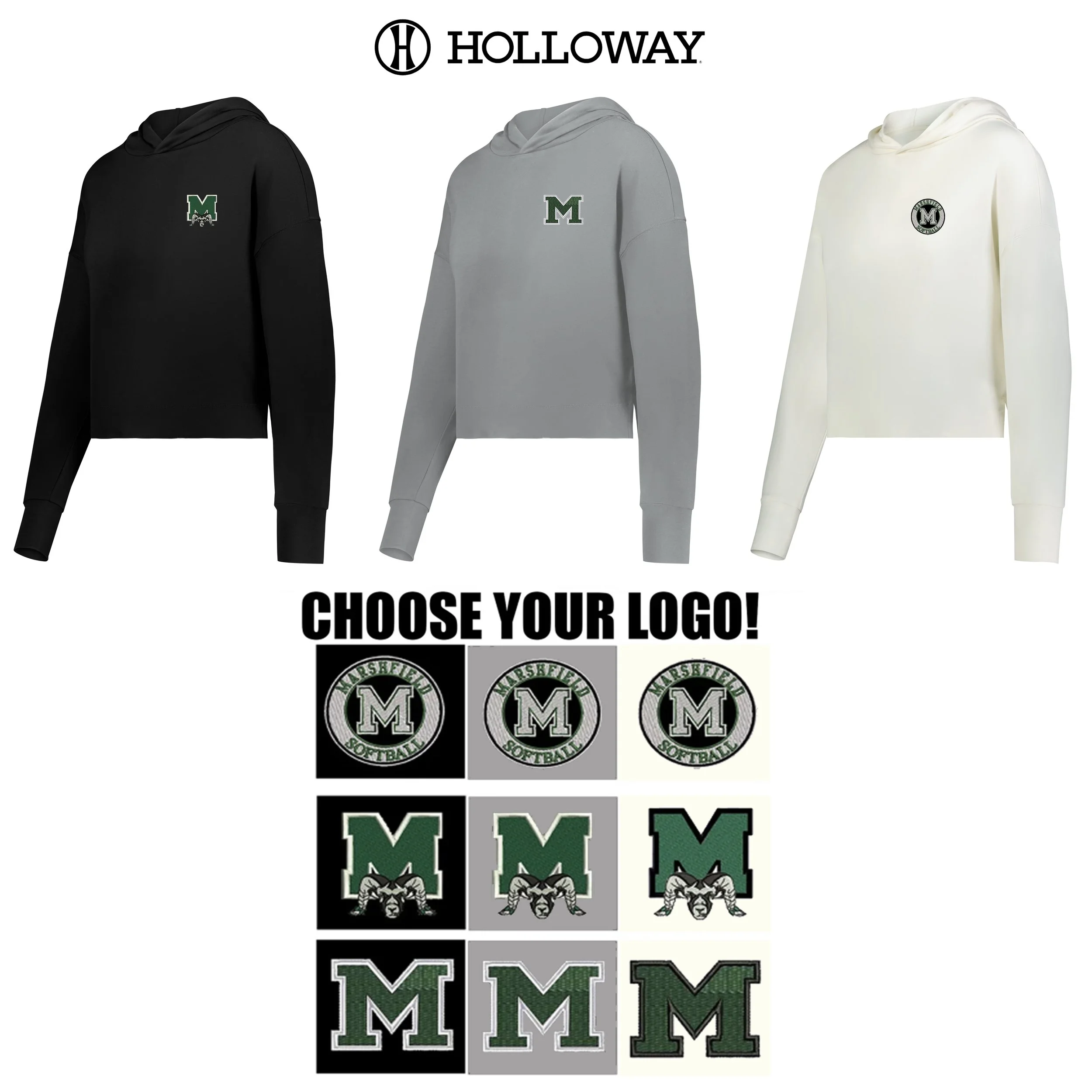 Marshfield Girls Softball Holloway Ladies Effortless Hoodie, Ladies Fit, #223393
