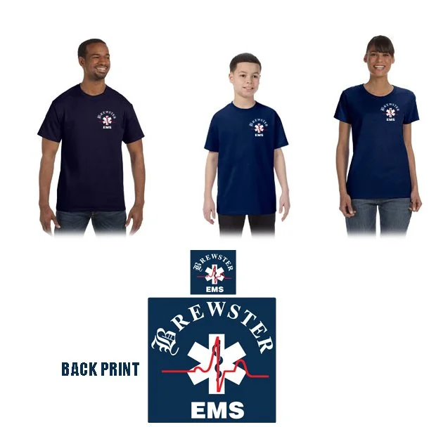 Brewster Ambulance NES Gildan Heavy Cotton™ 5.3 oz. T-Shirt G500-G500B-G500L(Adult/Youth/Ladies)