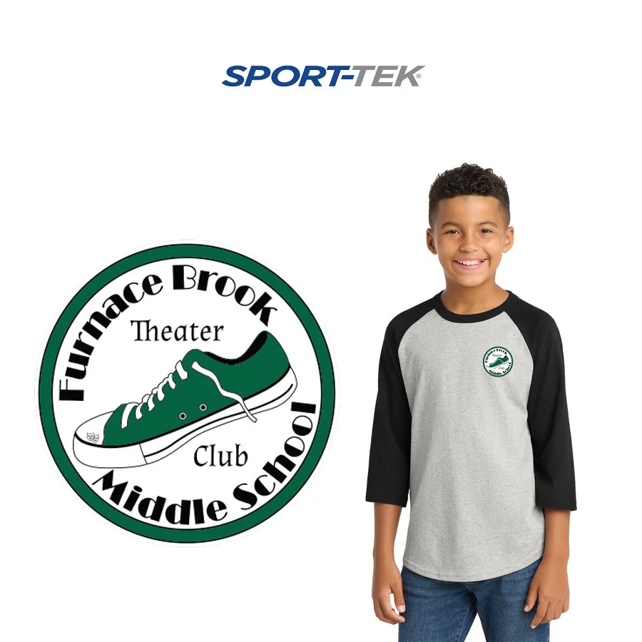 Furnace Brook Middle School Theater Club Sport-Tek® Youth Colorblock Raglan Jersey, Youth Unisex Fit, #YT200
