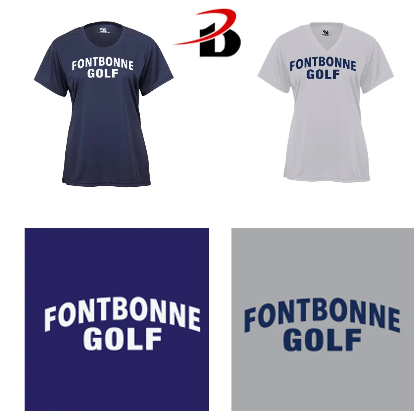 Fontbonne Academy Golf Badger Brand Girls B-Core Performance Material Short Sleeve Tee, Girls Fit, #216000