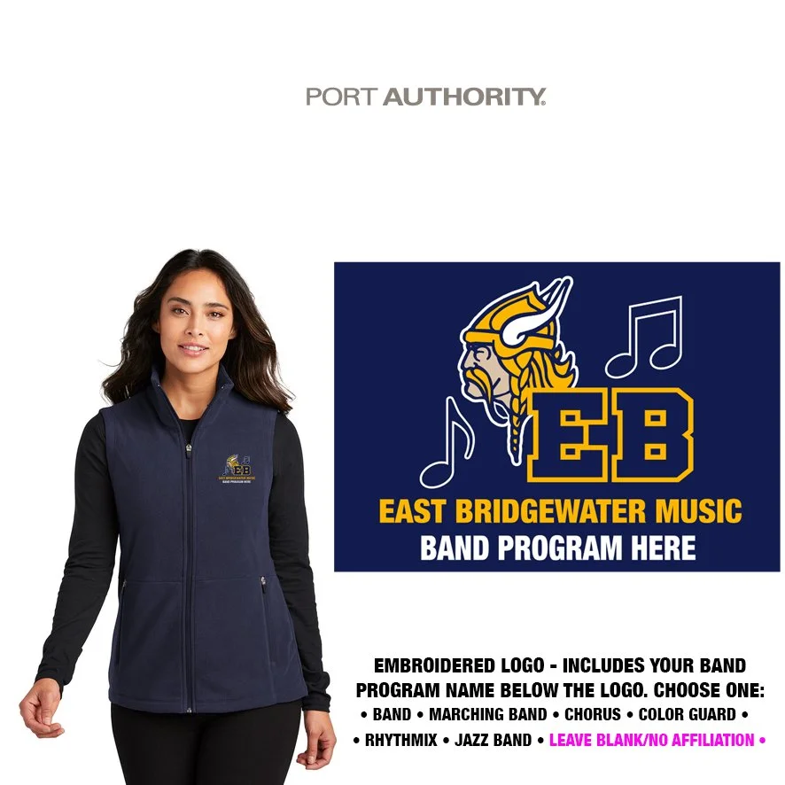 East Bridgewater Music Parents Association Port Authority® Women's Accord Microfleece Vest, Ladies Fit, #L152