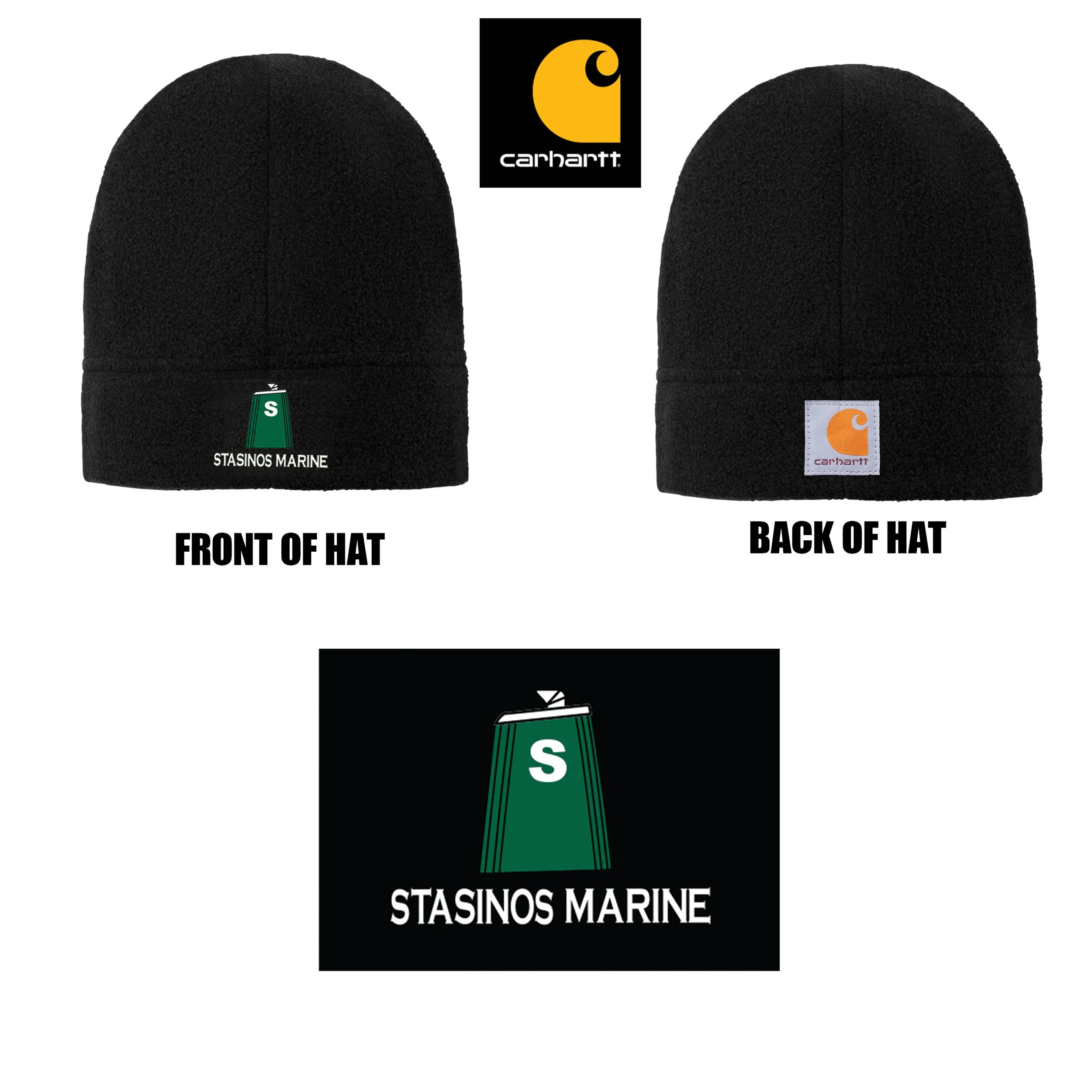 Stasinos Marine Carhartt® Fleece Hat, Black, #CTA207