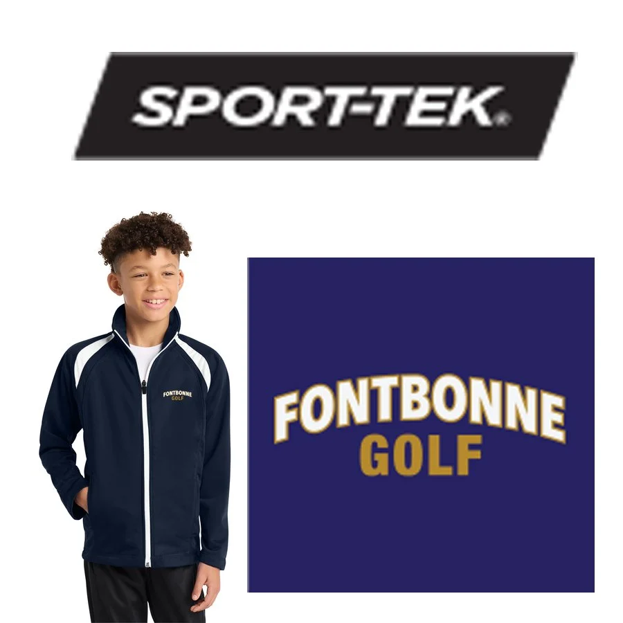 Fontbonne Academy Golf Sport-Tek® Youth Tricot Track Jacket, Youth Fit, #YST90
