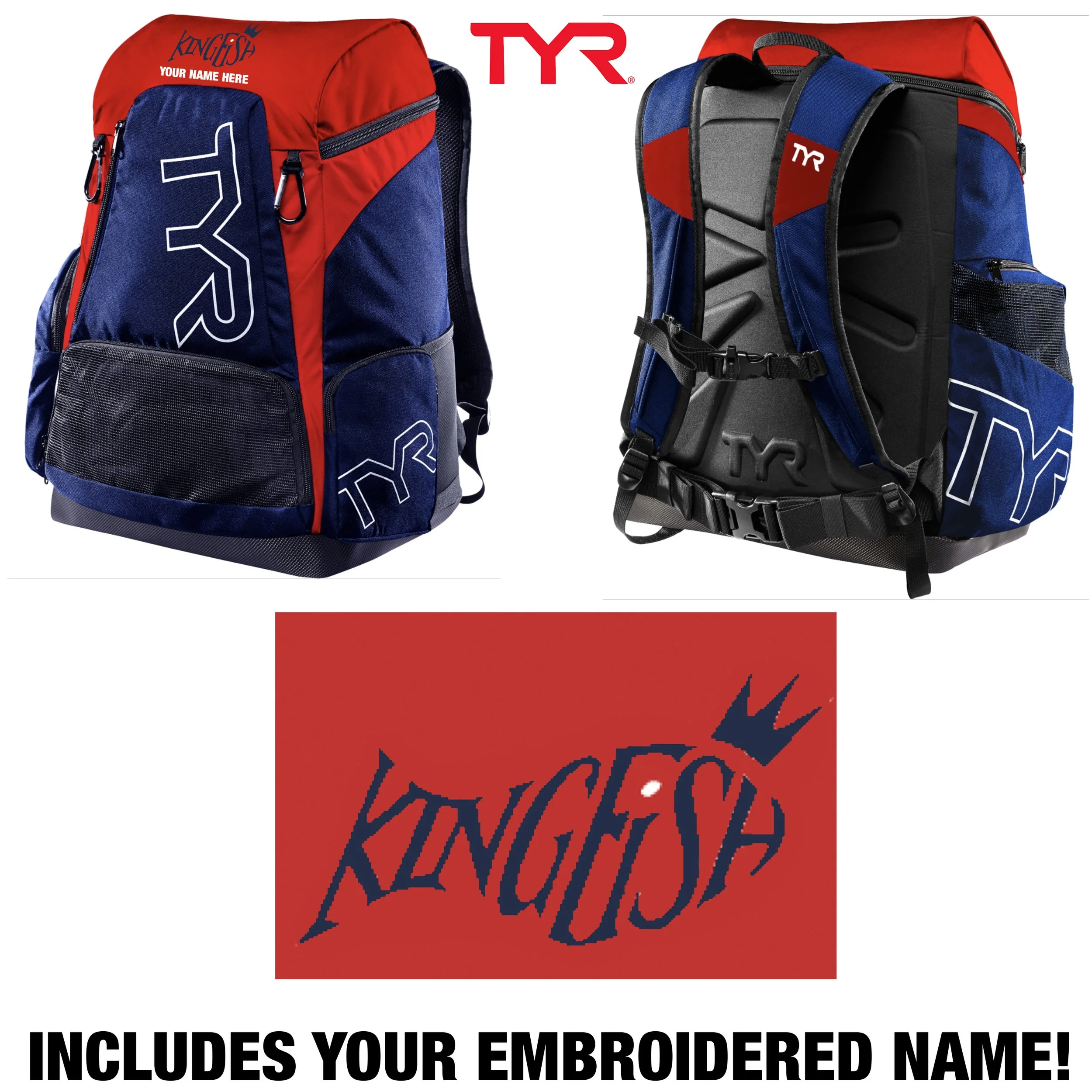 Kingfish Swim Team TYR Alliance 45L Backpack #LATBP45- SPECIAL ORDER ITEM, IN STOCK
