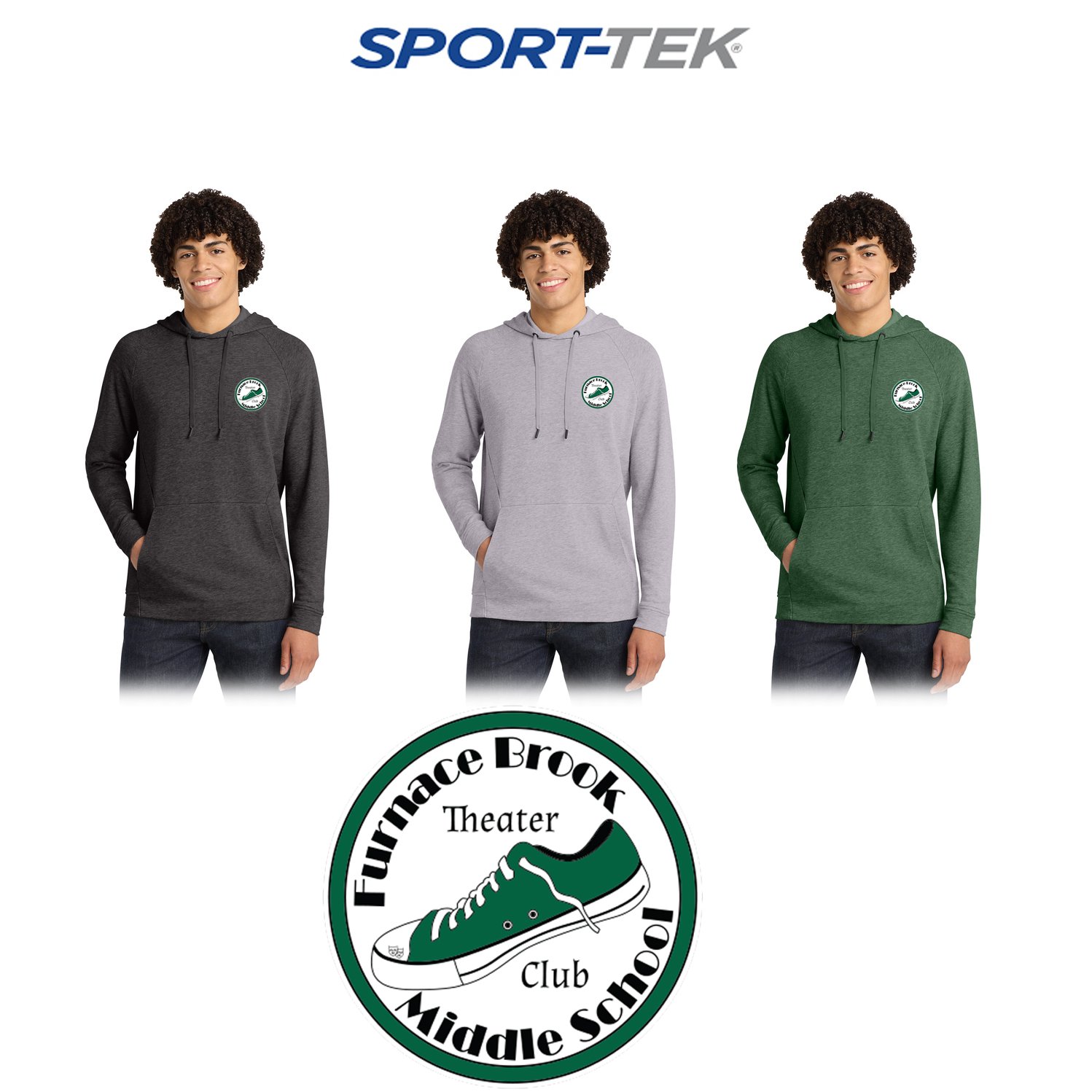 Marshfield High School Theatrical Society Sport-Tek® Lightweight French Terry Pullover Hoodie, Adult Unisex/Men’s Fit, #ST272