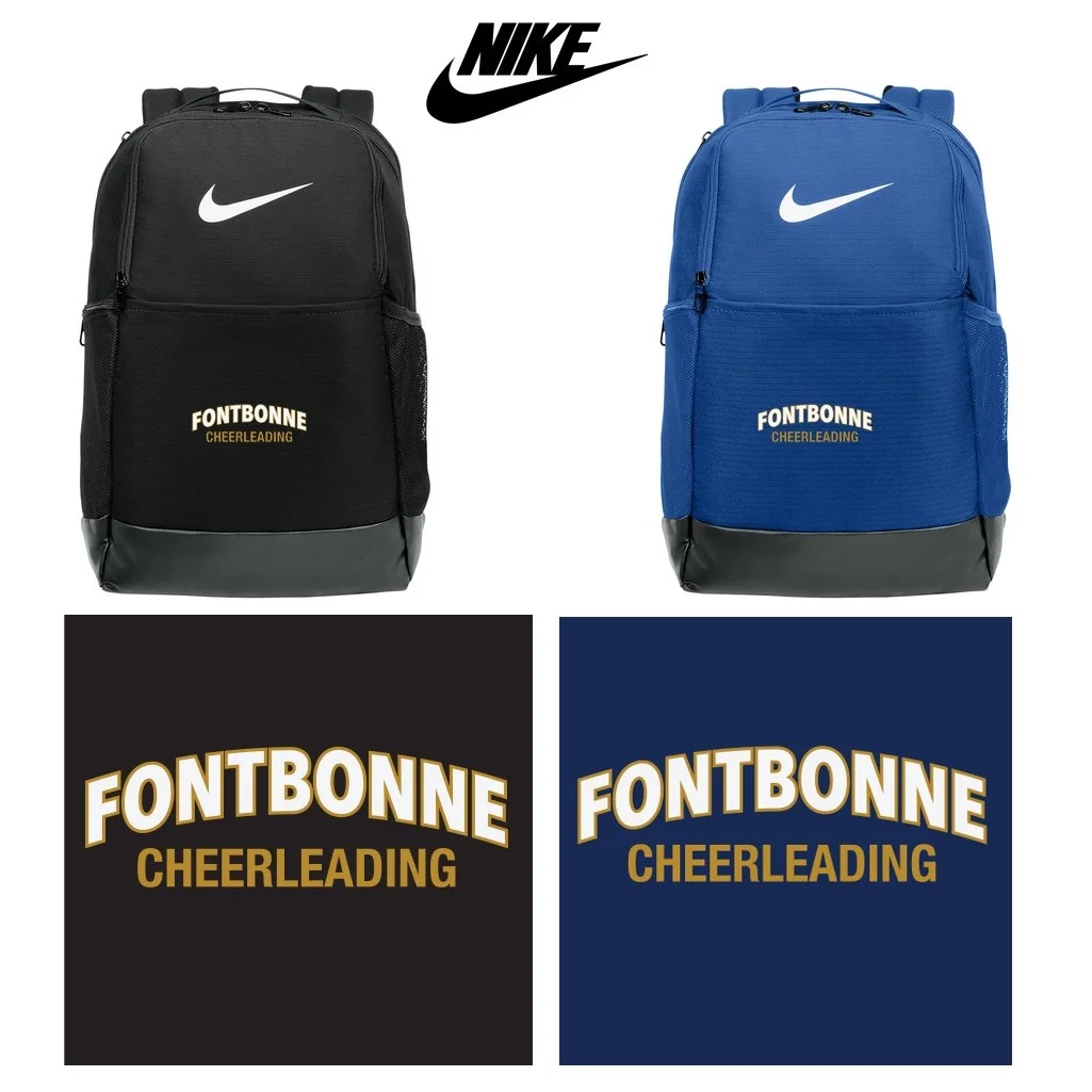 Fontbonne Academy Cheerleading Nike Brasilia Medium Backpack #NKDH7709