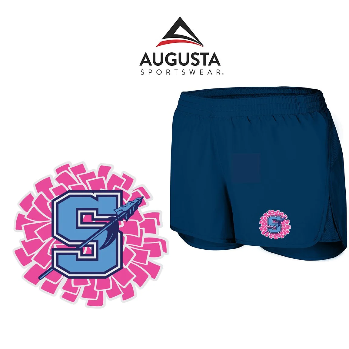 Hurley Middle School CHEER Augusta Sportswear Girls Wayfarer Shorts, Girls Fit, #2431