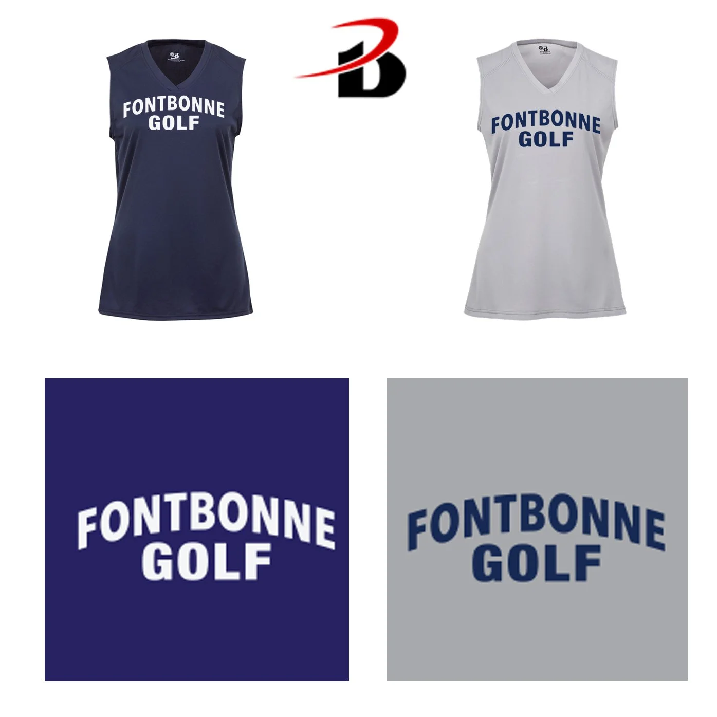 Fontbonne Academy Golf Badger Brand Women’s B-Core Performance Material Sleeveless Tee, Women’s Fit, #416300