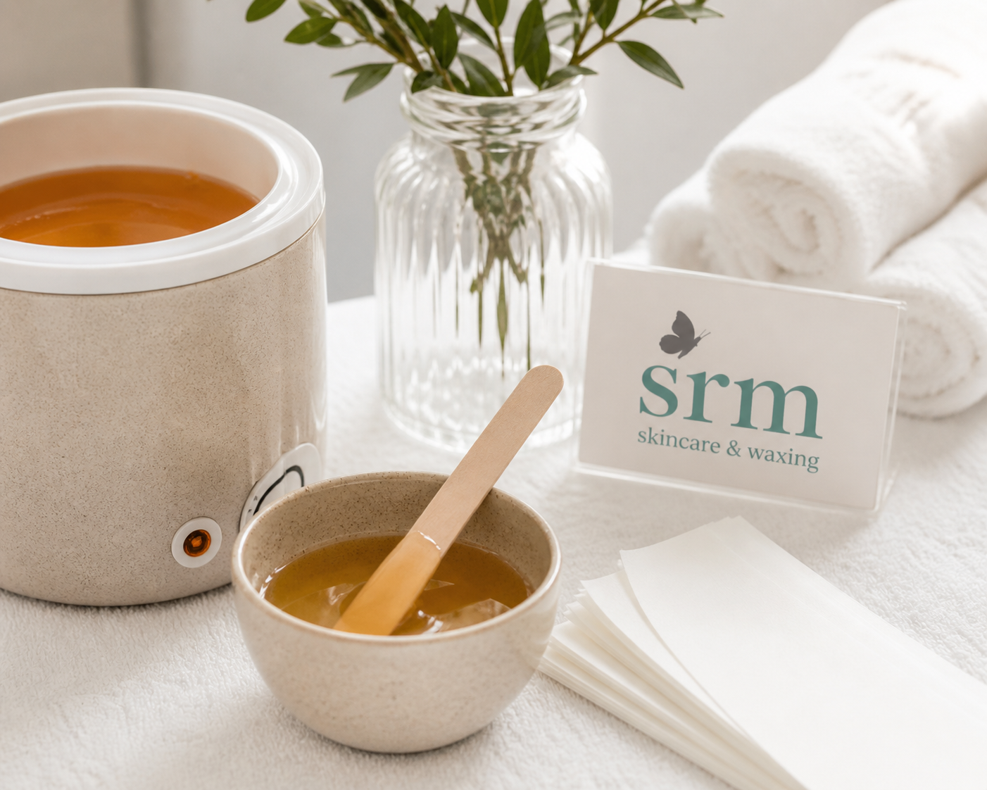 Smooth, professional waxing services in a private and comfortable setting  at SRM Skincare & Waxing Studio