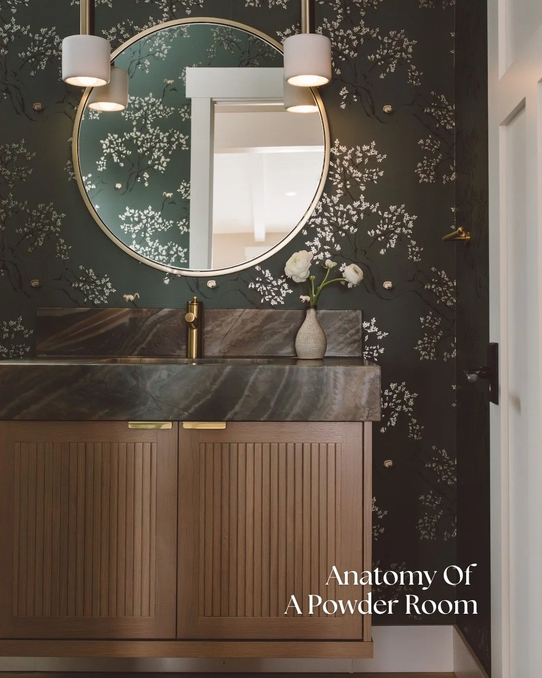 The powder room is always one of my favorite rooms to design. It's a small space that like to think of as a mini jewel box within the home. You don't have to worry about taking a few risks with a richer color or more playful wallpaper since the space