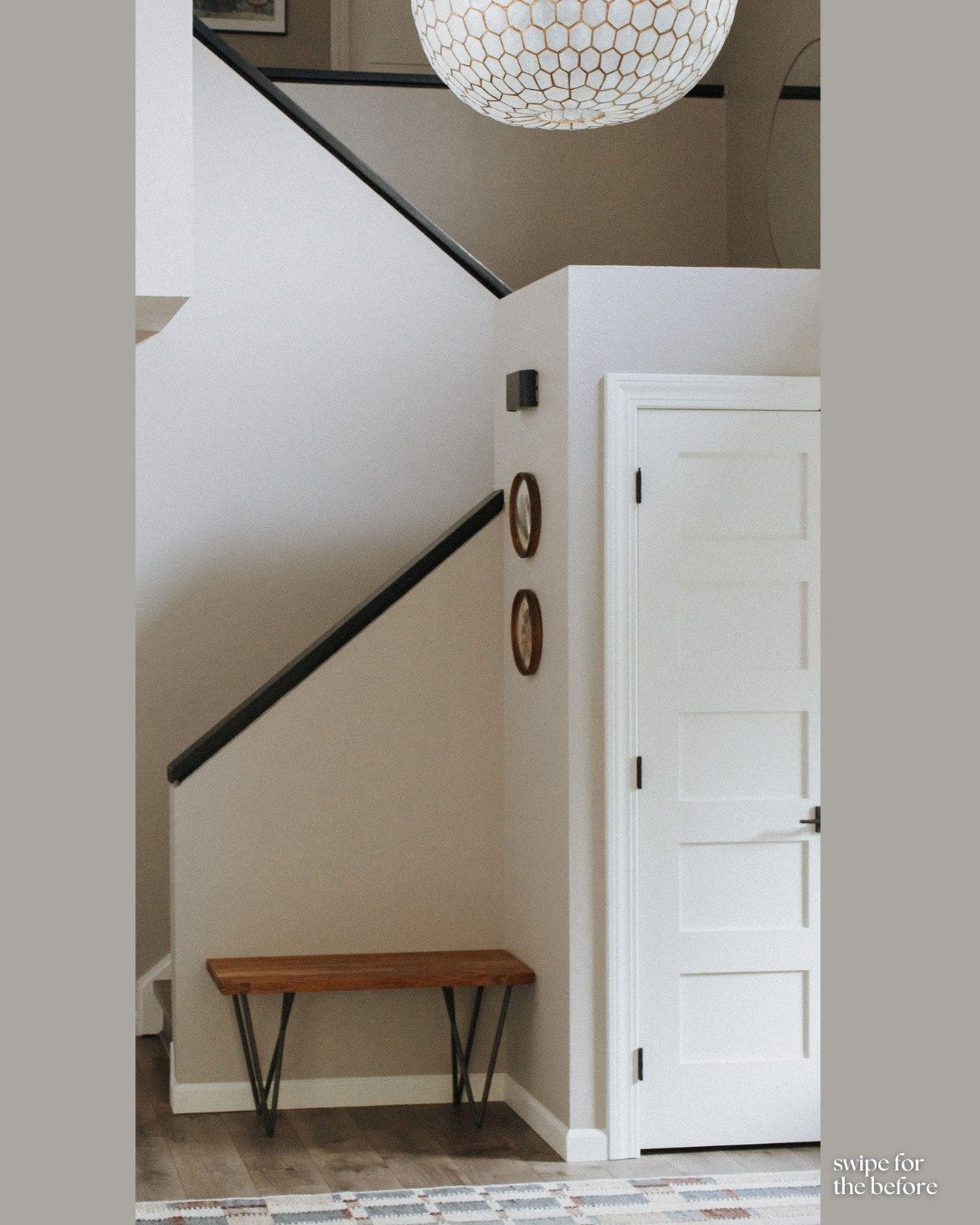 It may seem simple, perhaps even understated, but this entryway has come a long way. 

Swipe for the before to see all the changes. 

Design: @slayton.interiors
Photo: @sierraannphotography