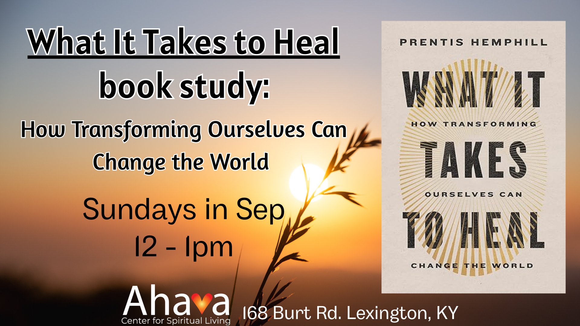 What It Takes To Heal book study