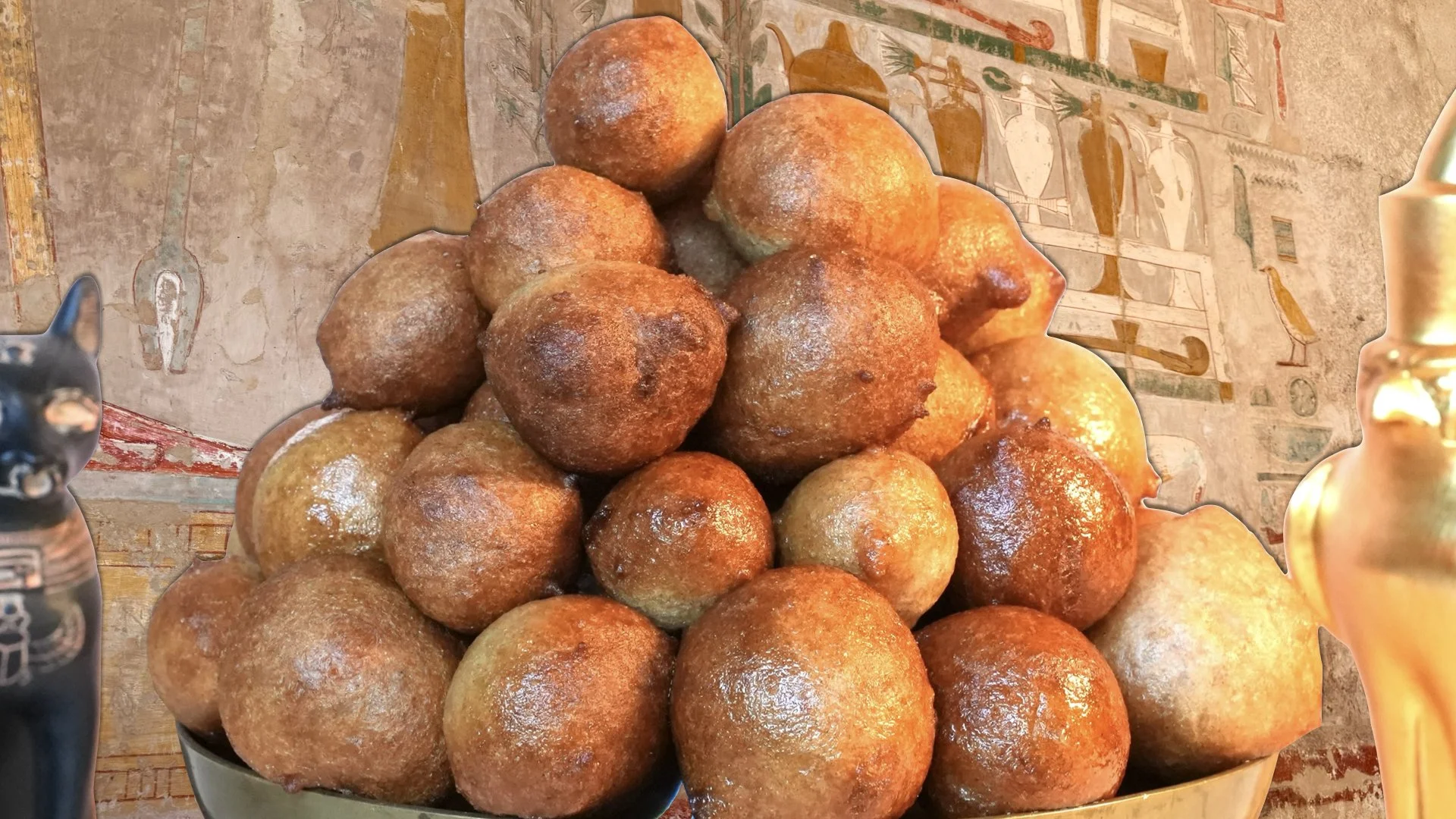 round fritters piled in a bowl
