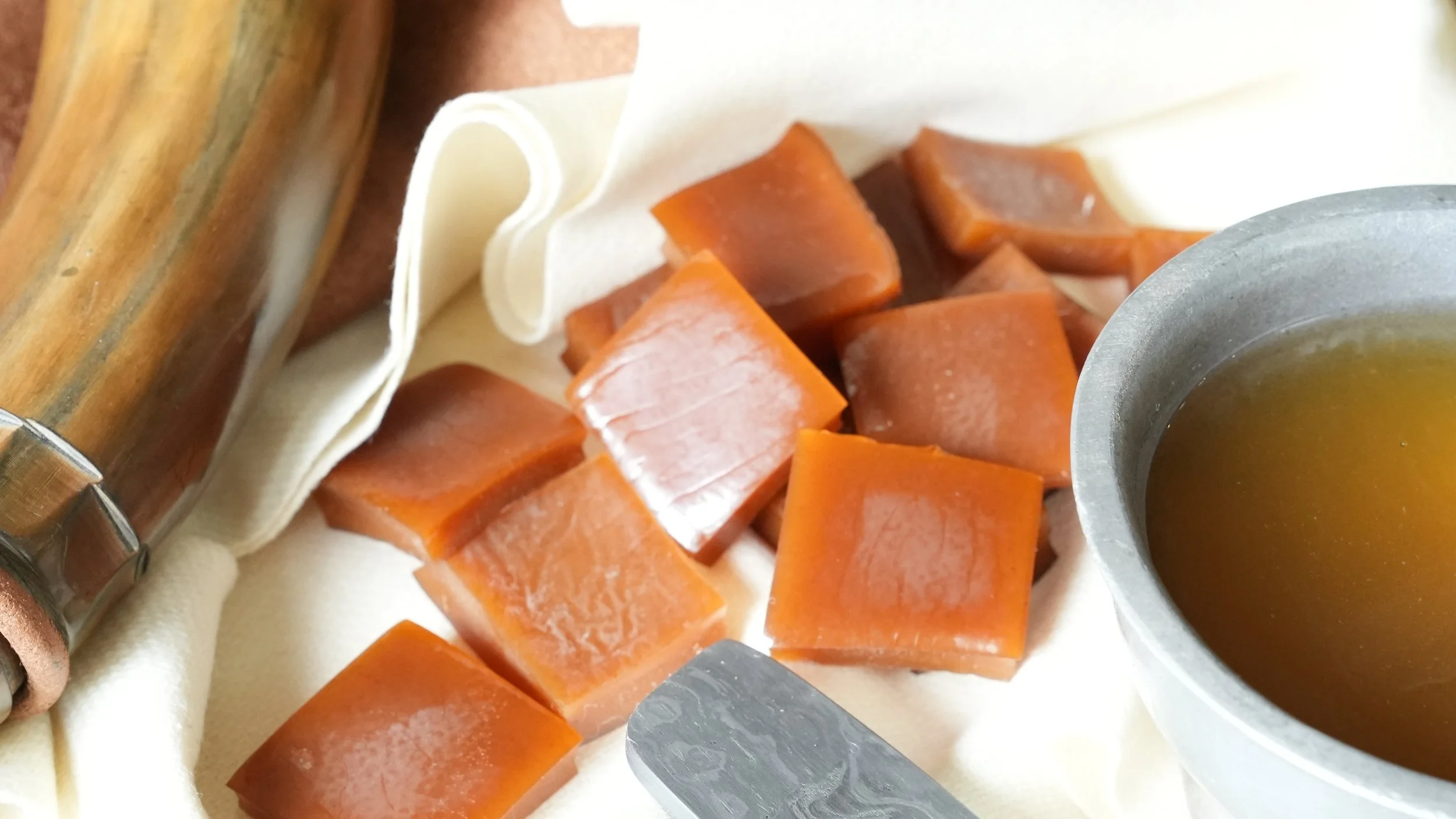 squares of concentrated dried beef broth