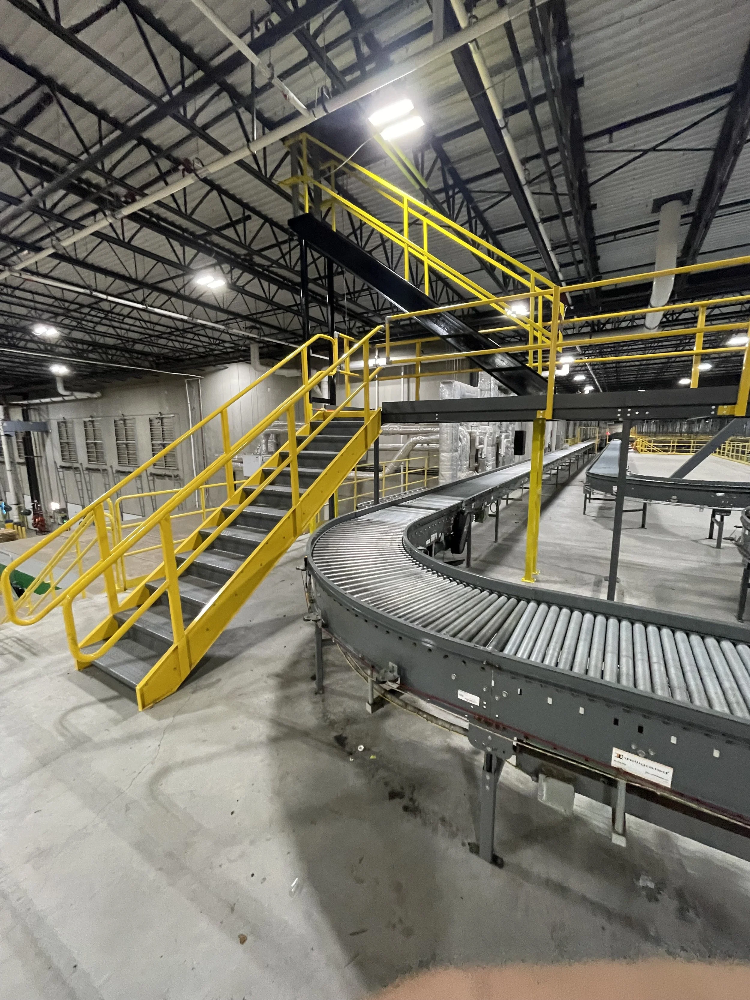 steel fabricated staircase in a distribution center in Ohio