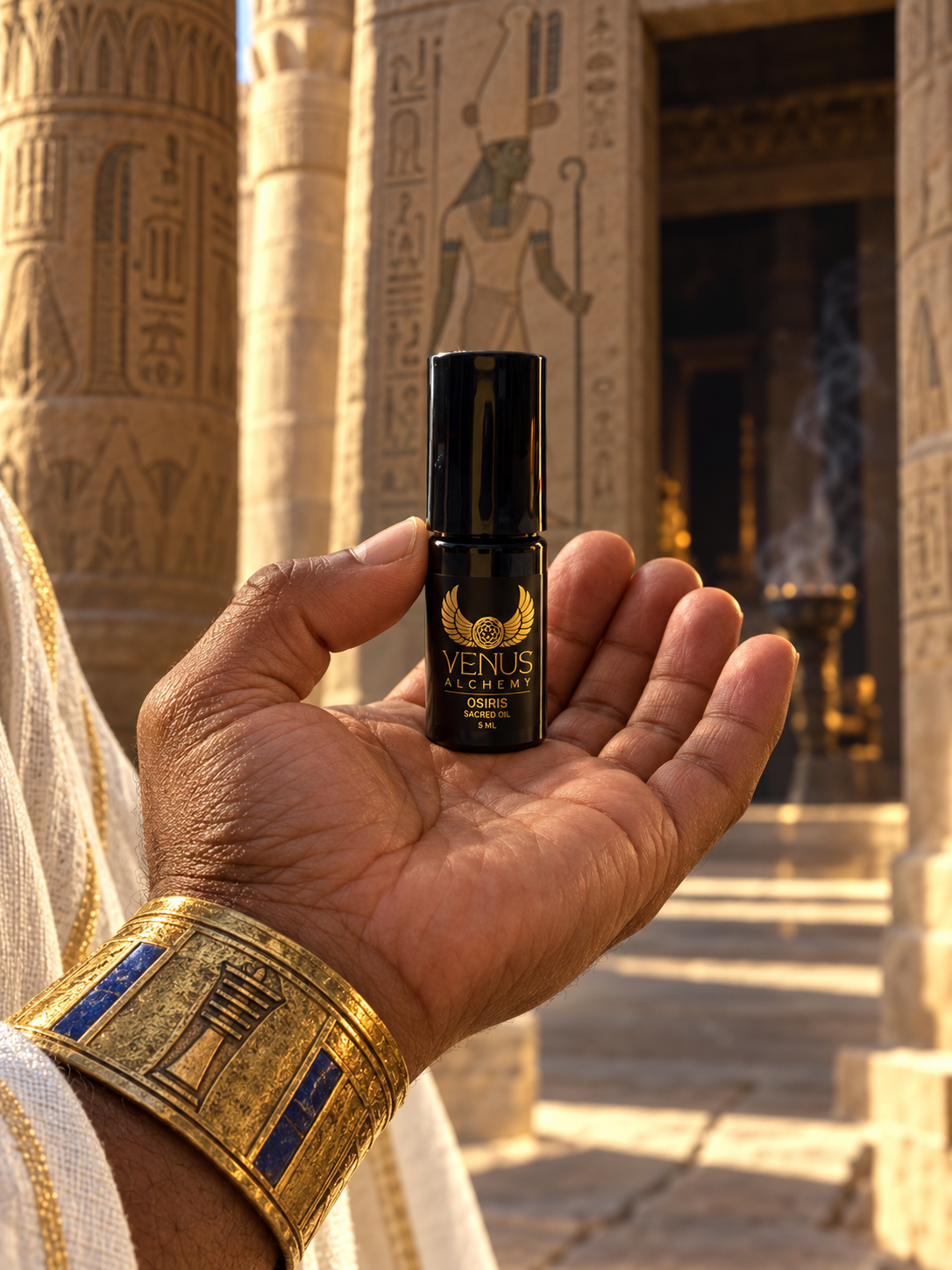 Egyptian Priest Presents Osiris Sacred Oil.png