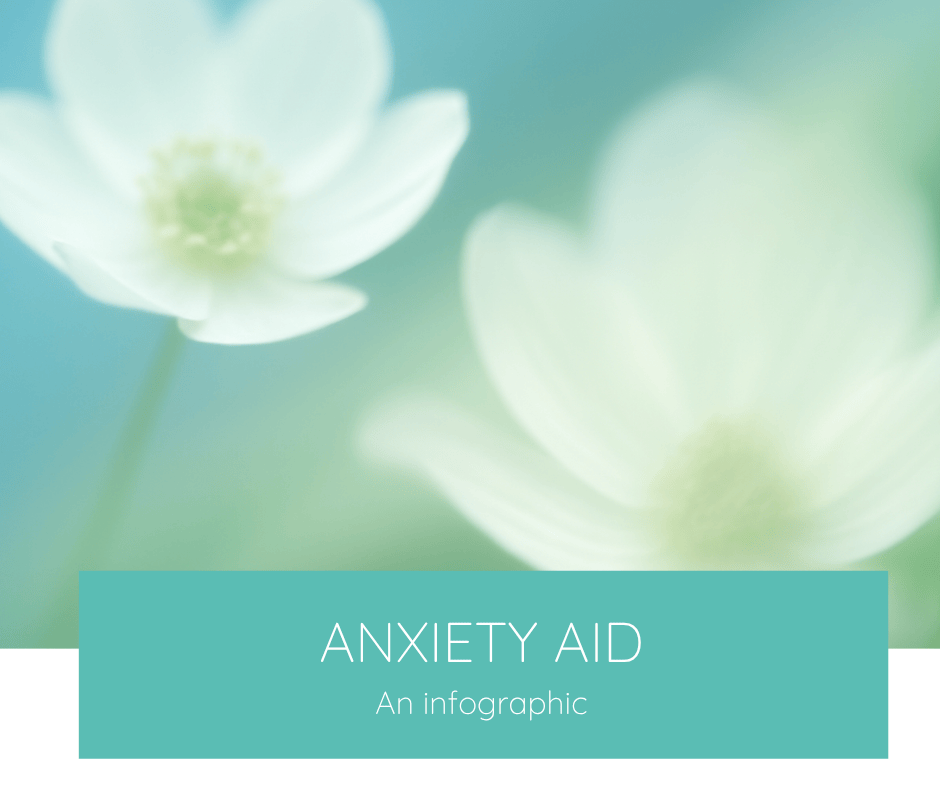 Soft white flowers on peaceful green and blue background