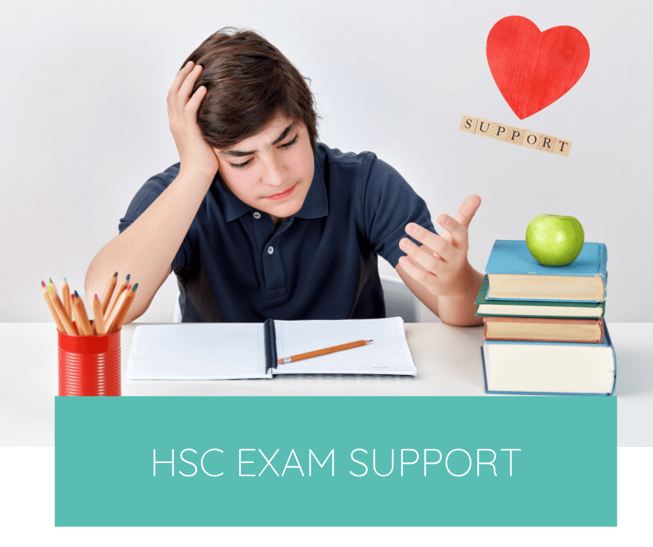 Male HSC student studying