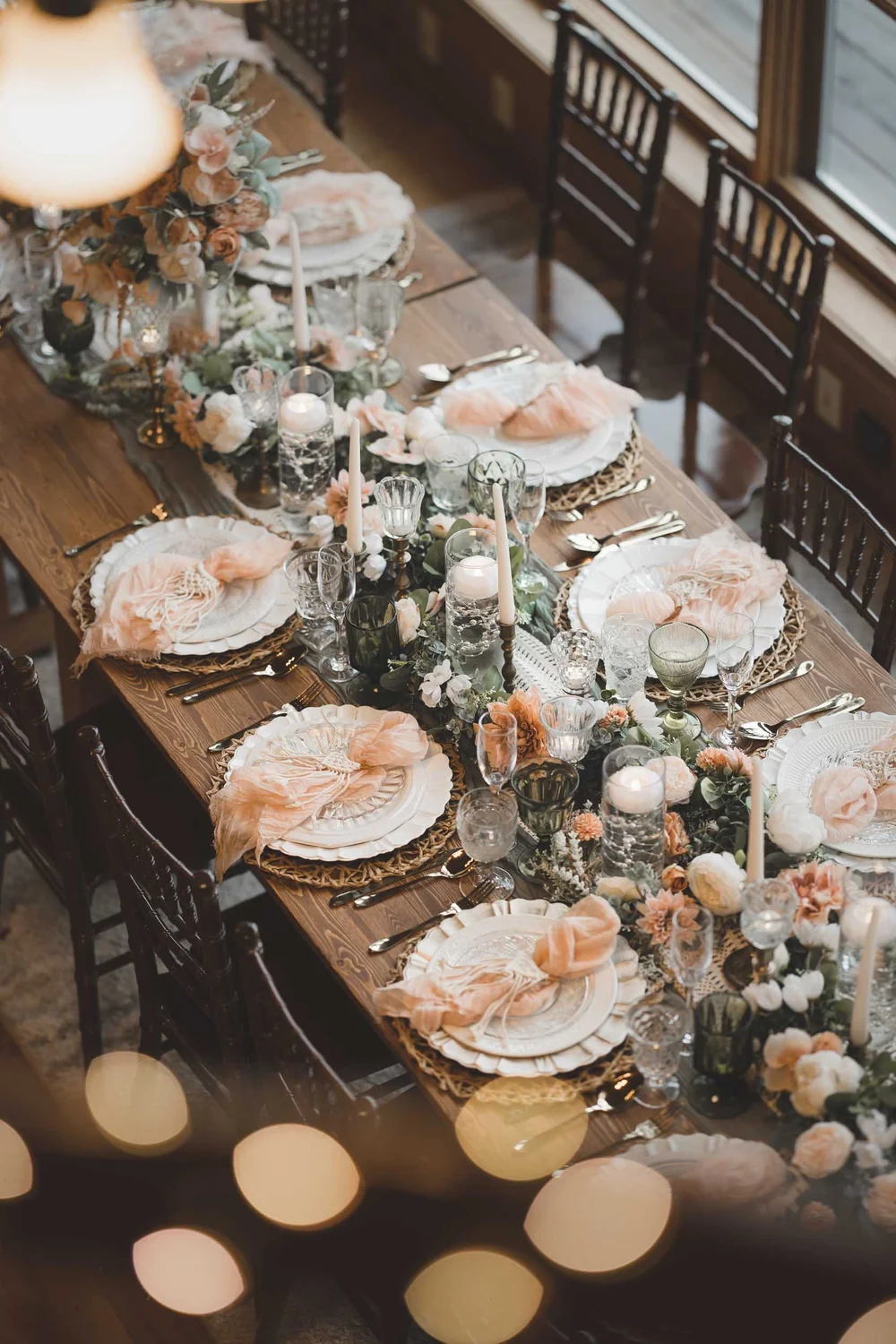 Wedding reception detail at Hidden Lake Resort