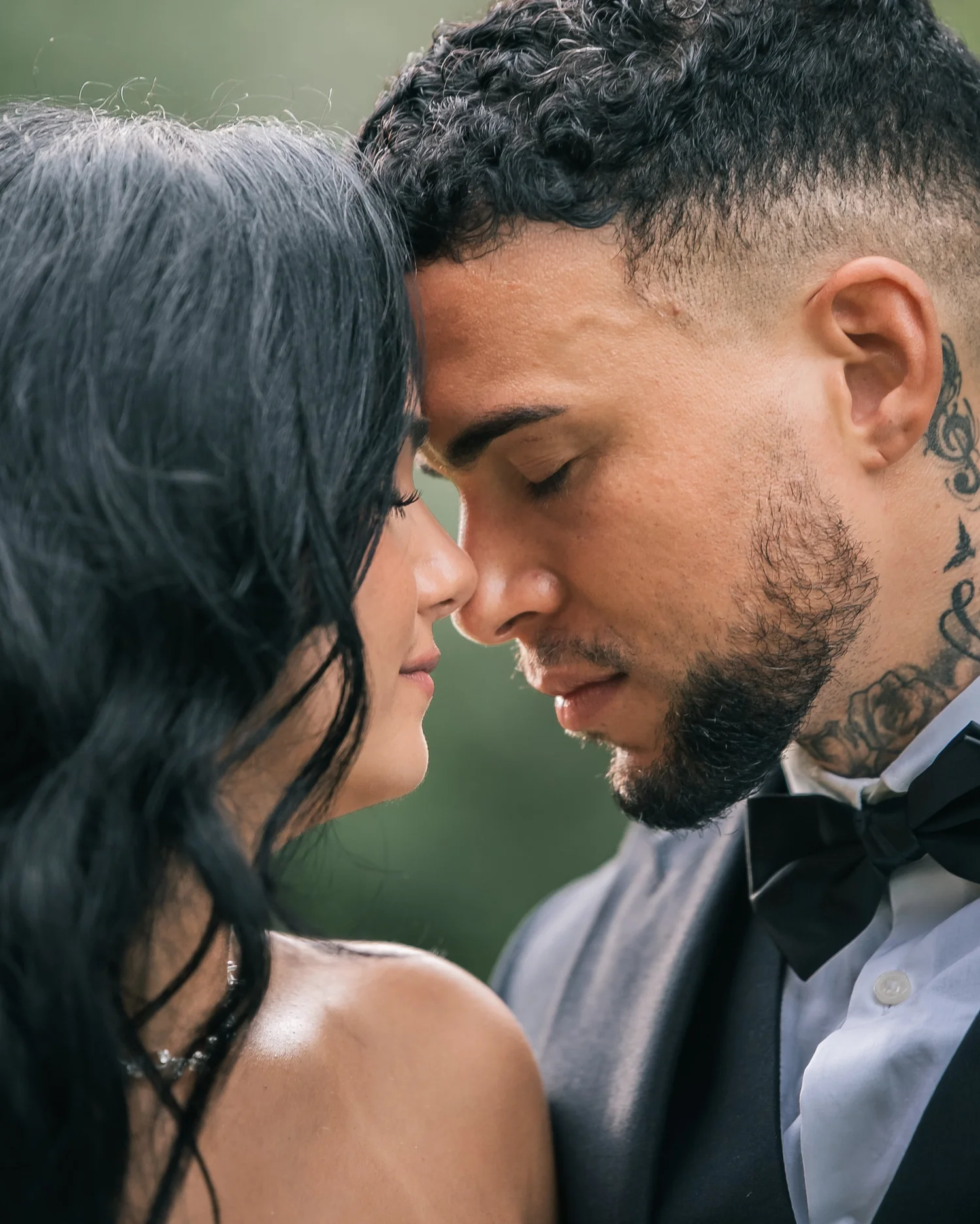 Chris and Bella sharing an intimate moment photographed by BlackTie Brothers