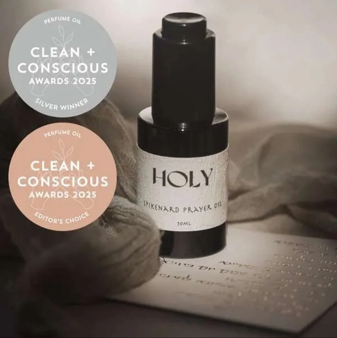 The most exciting news! ✨⚱️✨🕯️✨

Our Spikenard Anointing Oil has won the SILVER + EDITORS CHOICE AWARDS for the BEST PERFUME OIL 2025 @cleanandconscious_awards ✨ 

What an absolute honour and a dream come true for us to be recognised as an award win