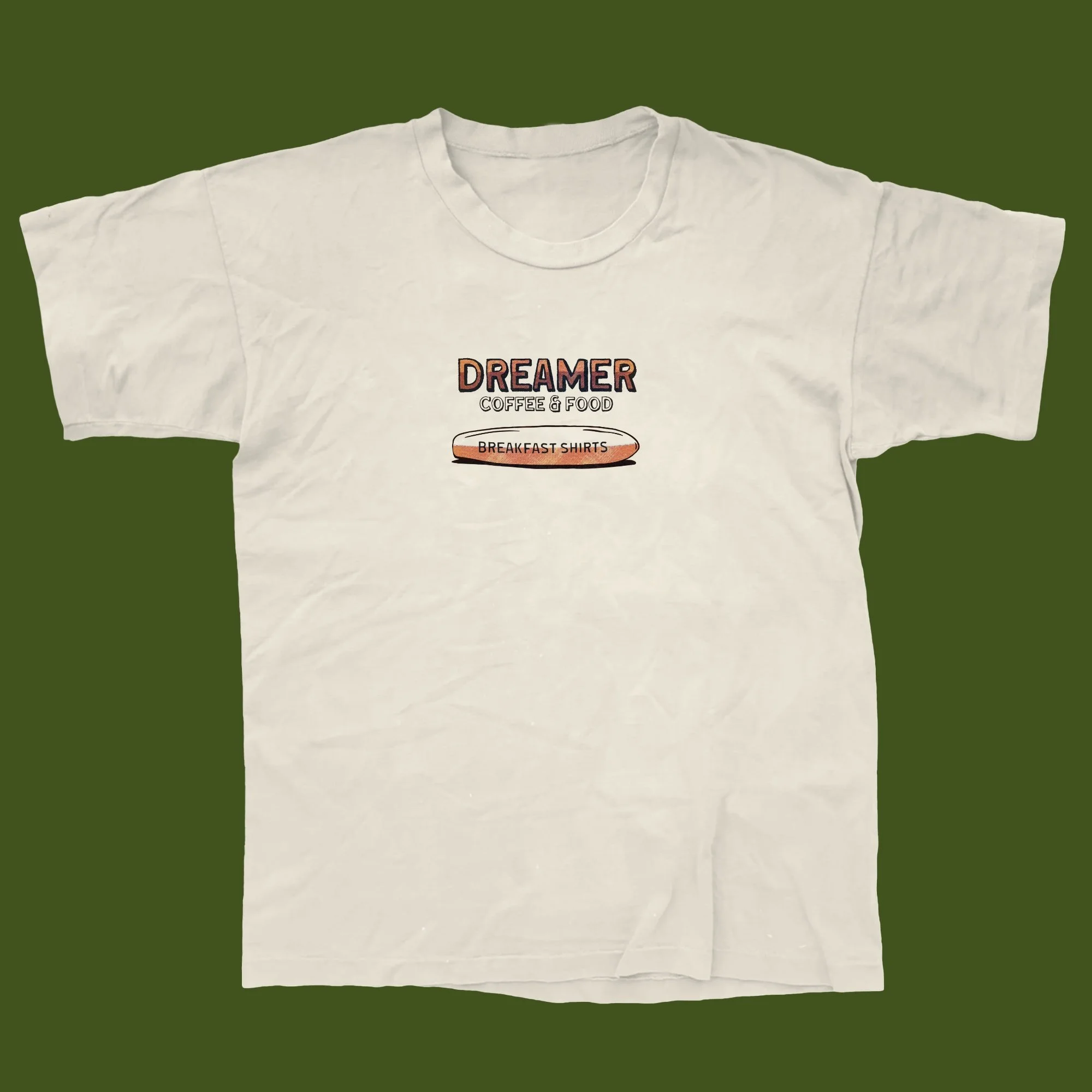 Breakfast Shirts x Dreamer Coffee - Front T-Shirt Design Screen