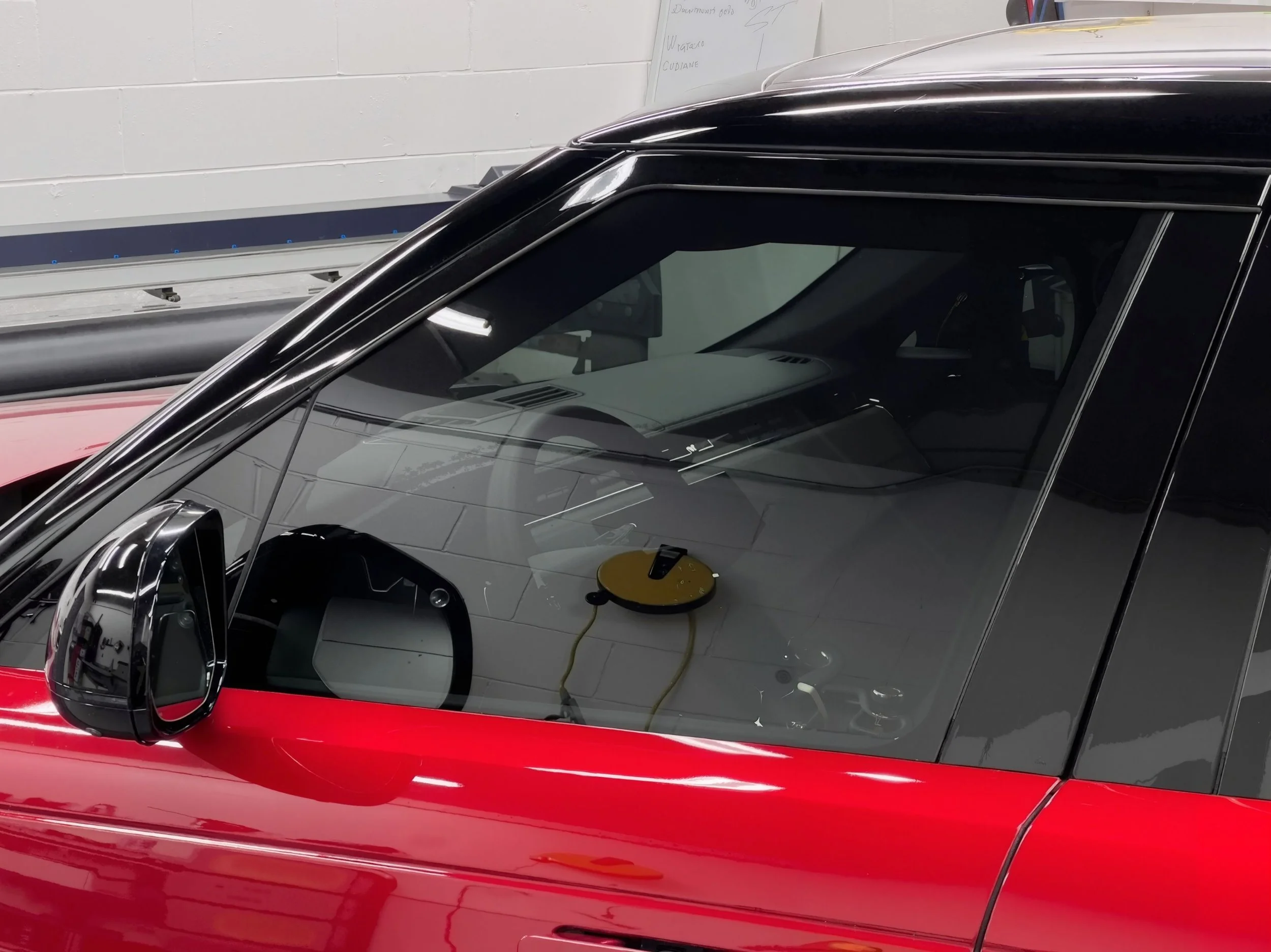 Before and after car window tint showing added privacy and sleek appearance in Kansas City.