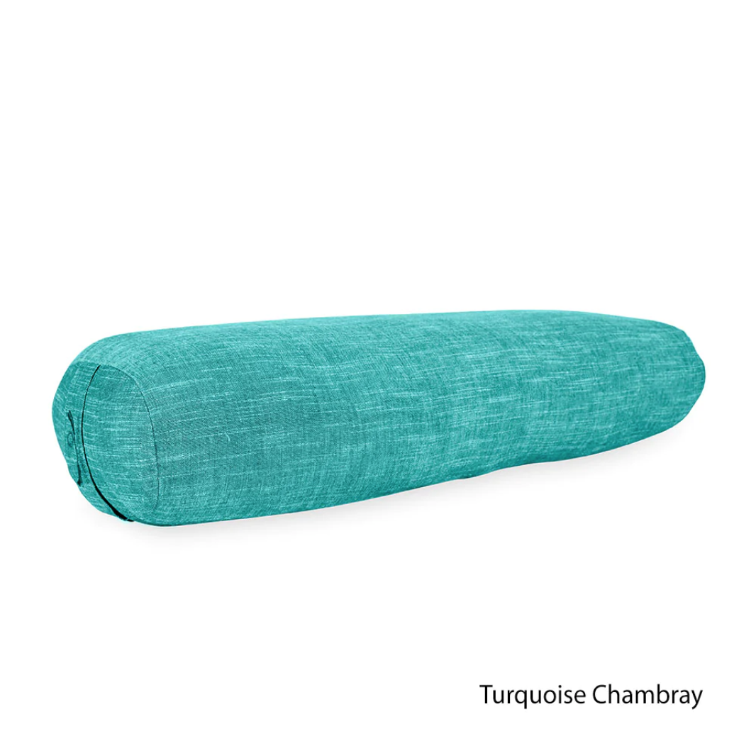 Organic Cotton Oval Yoga Bolster Chambray — Art of Flow