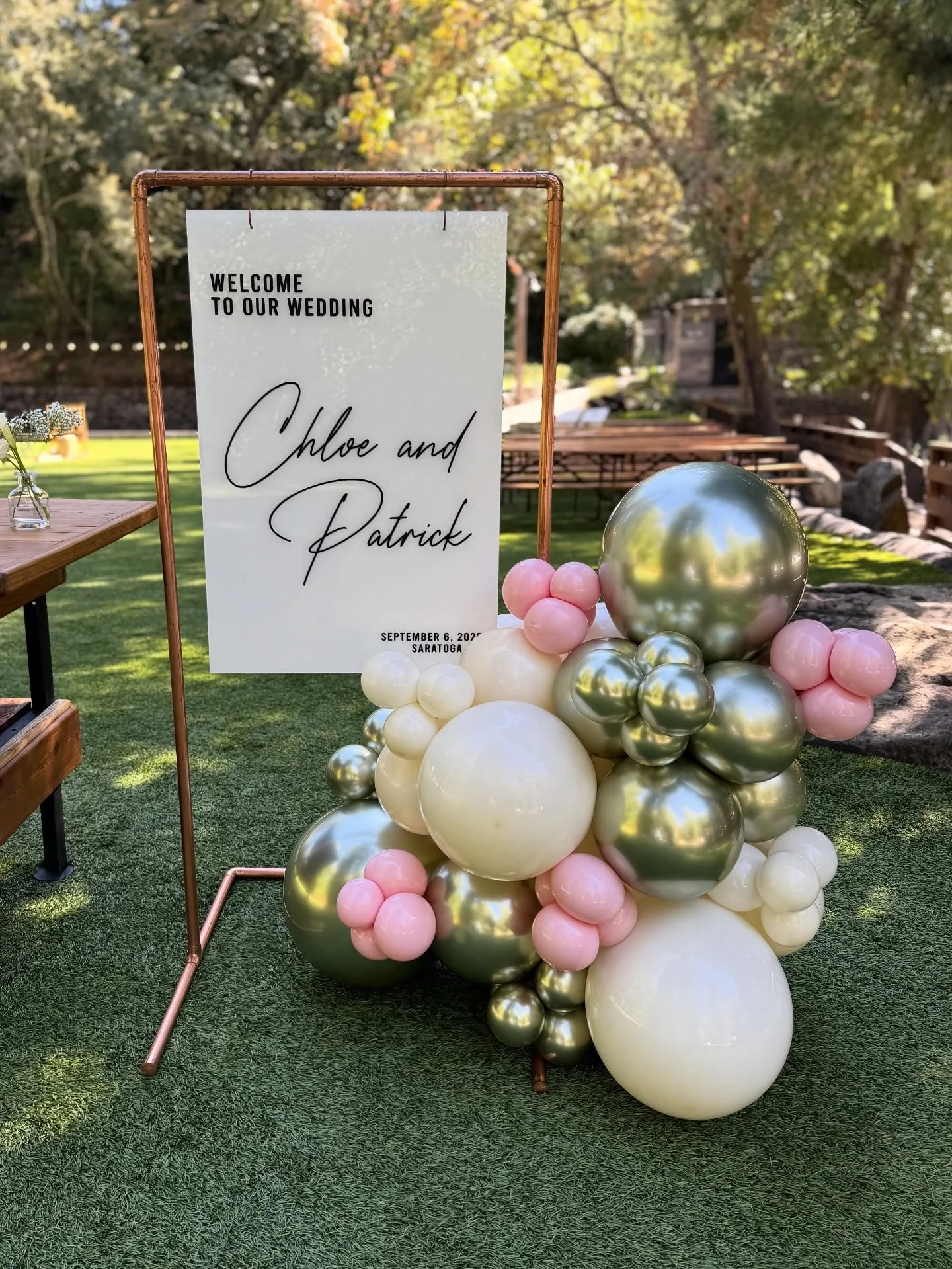 Congratulations to Chloe &amp; Patrick!

Had the pleasure of creating an acrylic welcome sign and a seating chart for their wedding yesterday 🤍

#balloons #signs #balloondecor #welcomesign #acrylicsigns #seatingchart #wedding #weddingdecor #balloona