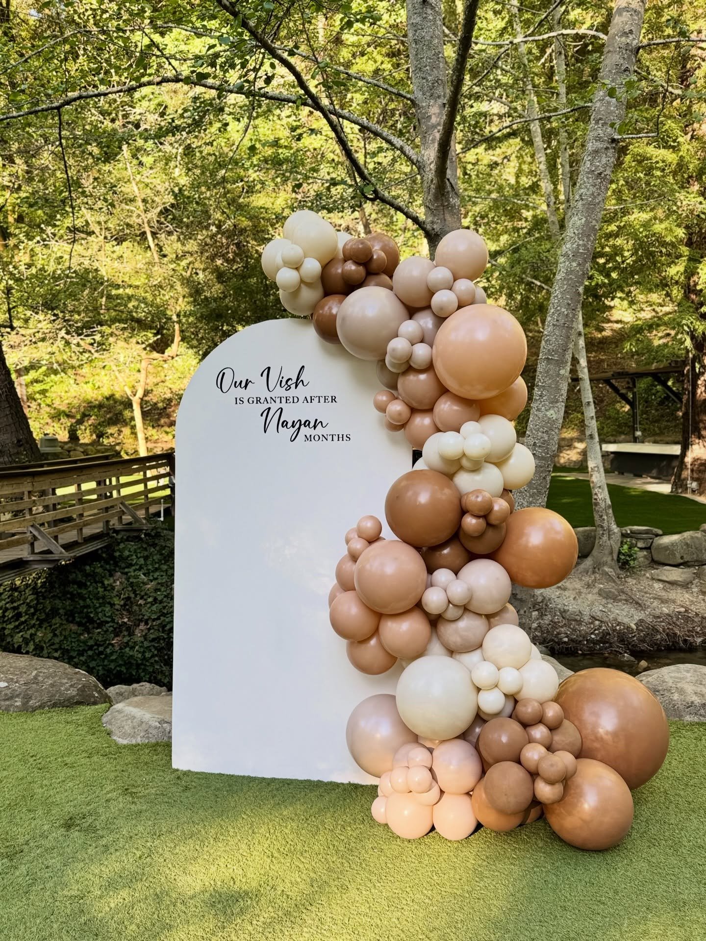 Our Vish is granted after Nayan months 🤎

When the parent&rsquo;s names are Vish and Nayan&hellip;this is the best pun ever!! Congratulations to the parents to be.

#balloonstylist #balloondecor #babyshowerballoons #balloonideas #neutraldecor