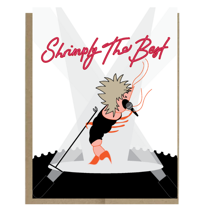 Shrimply the Best greeting card