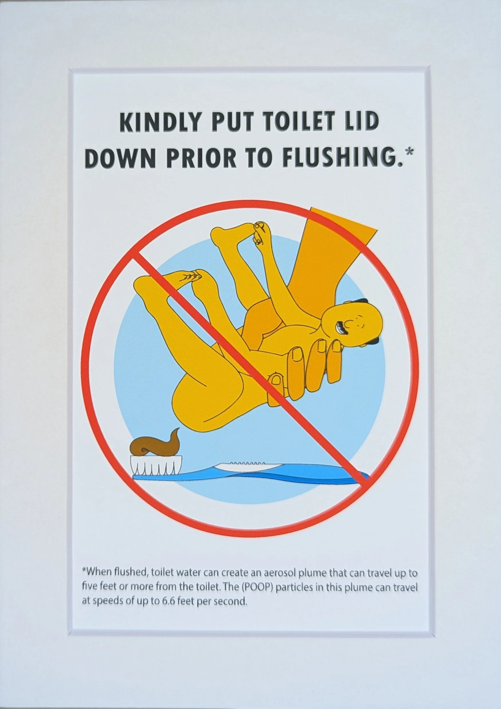 Kindly Put Toilet Lid Down Art Print