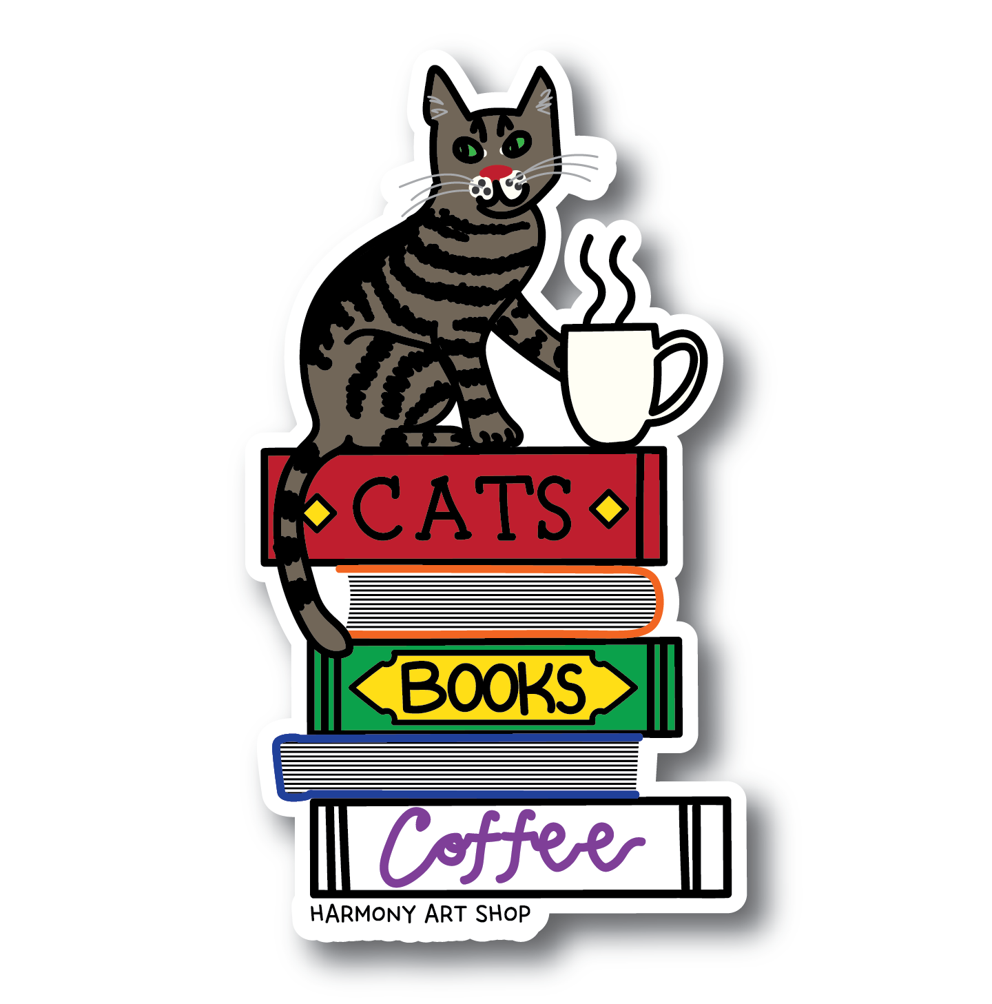 Cats Books Coffee