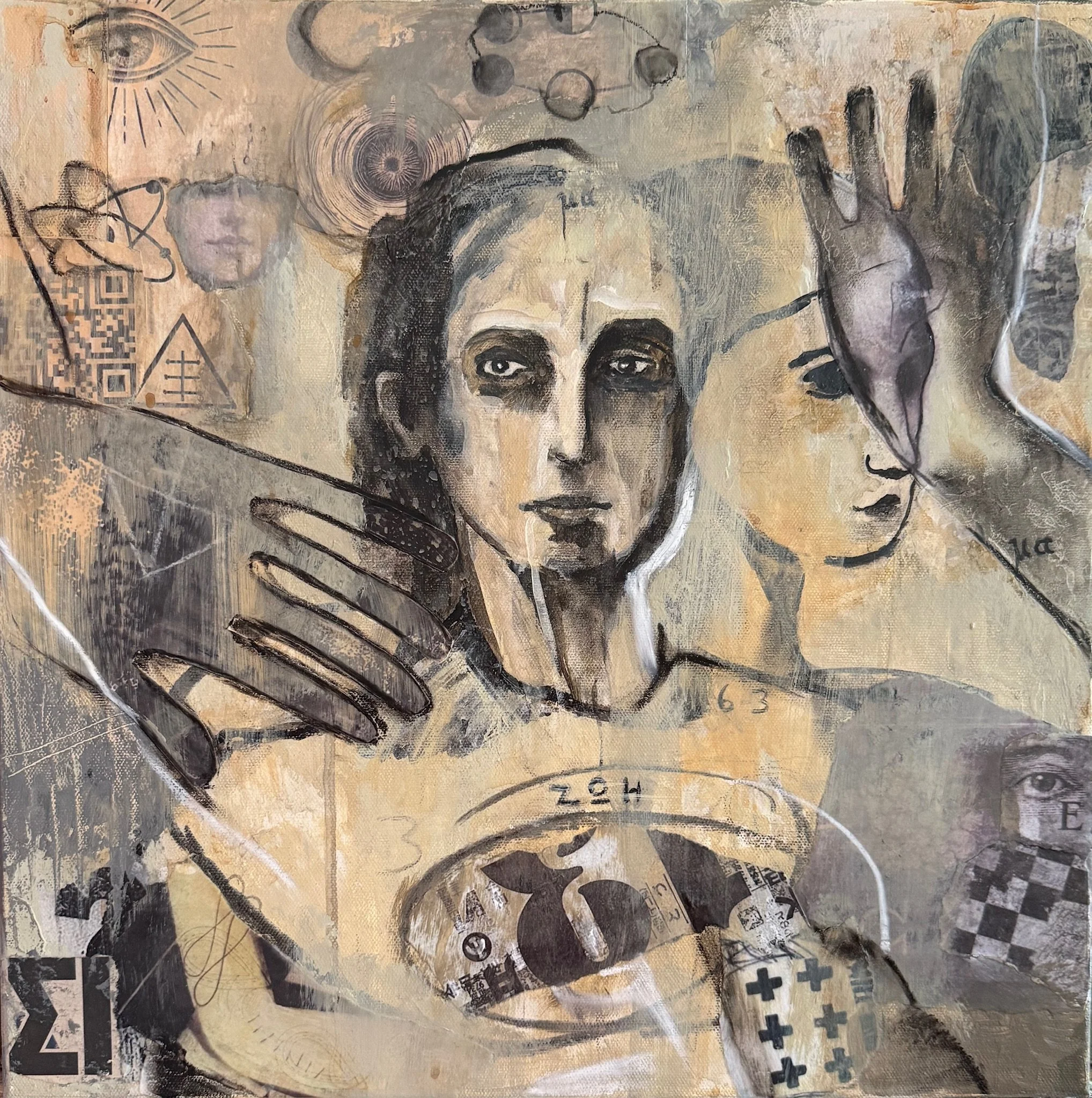 What She Carries 40X40 Mixed Media 2026