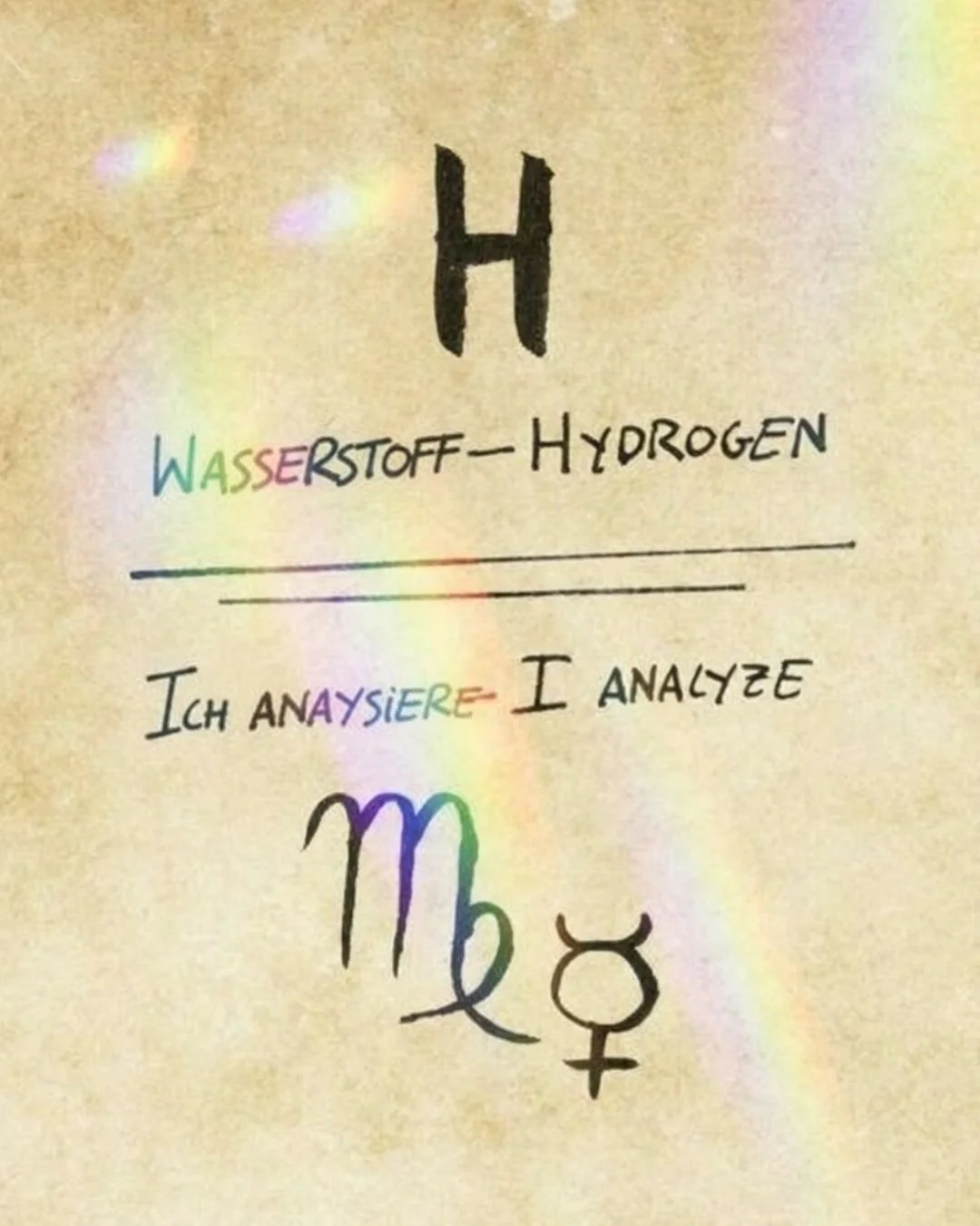 Ich analysiere Wasserstoff - Jungfrau - Tag 6