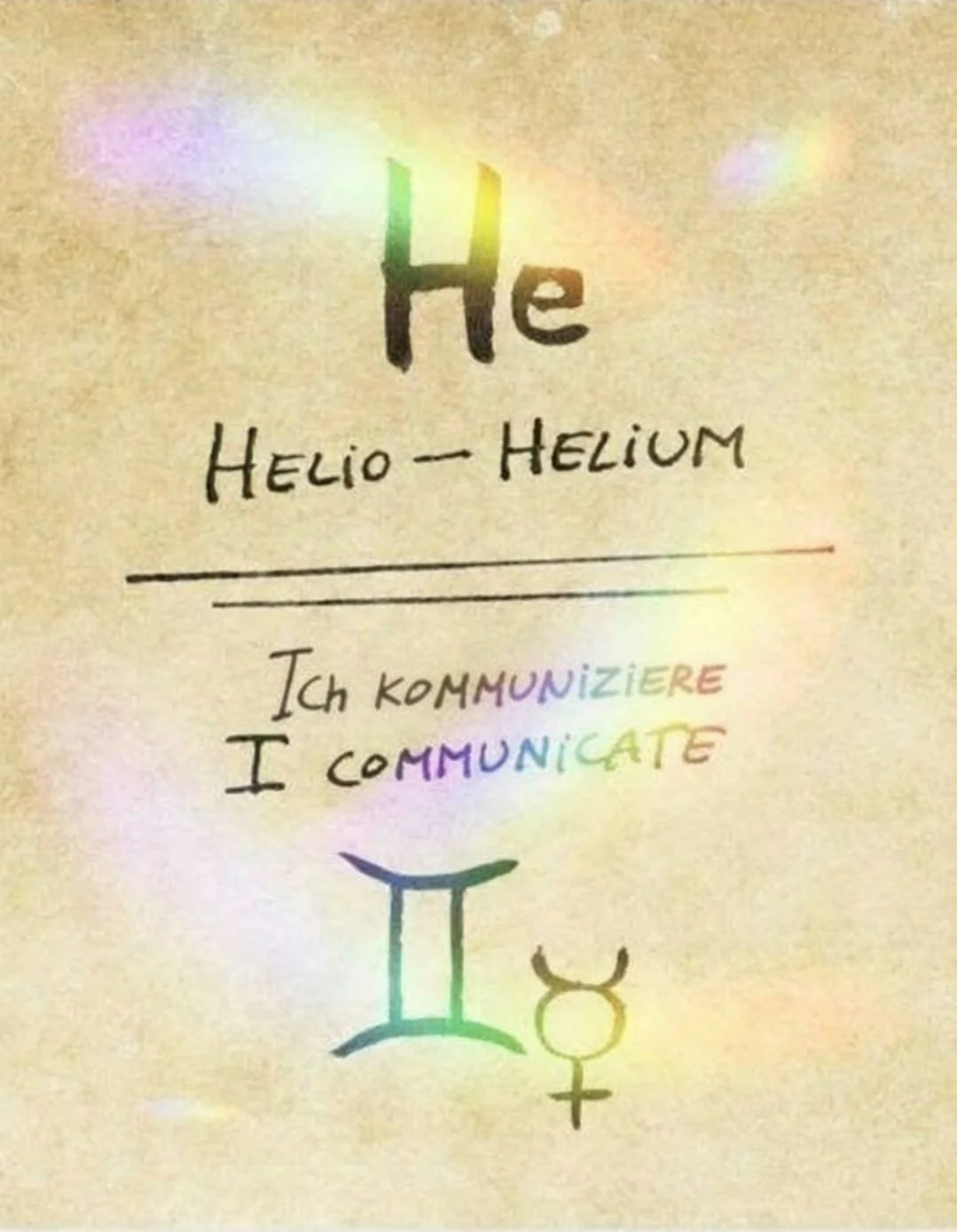 Ich kommuniziere Helium