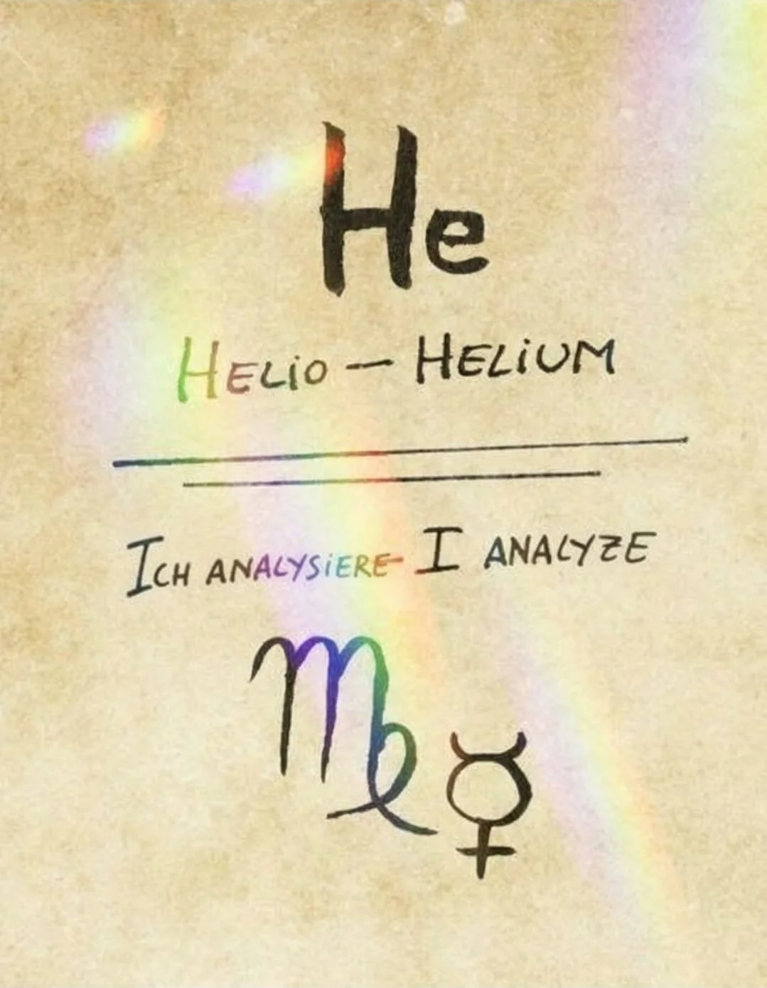 Ich analysiere Helium