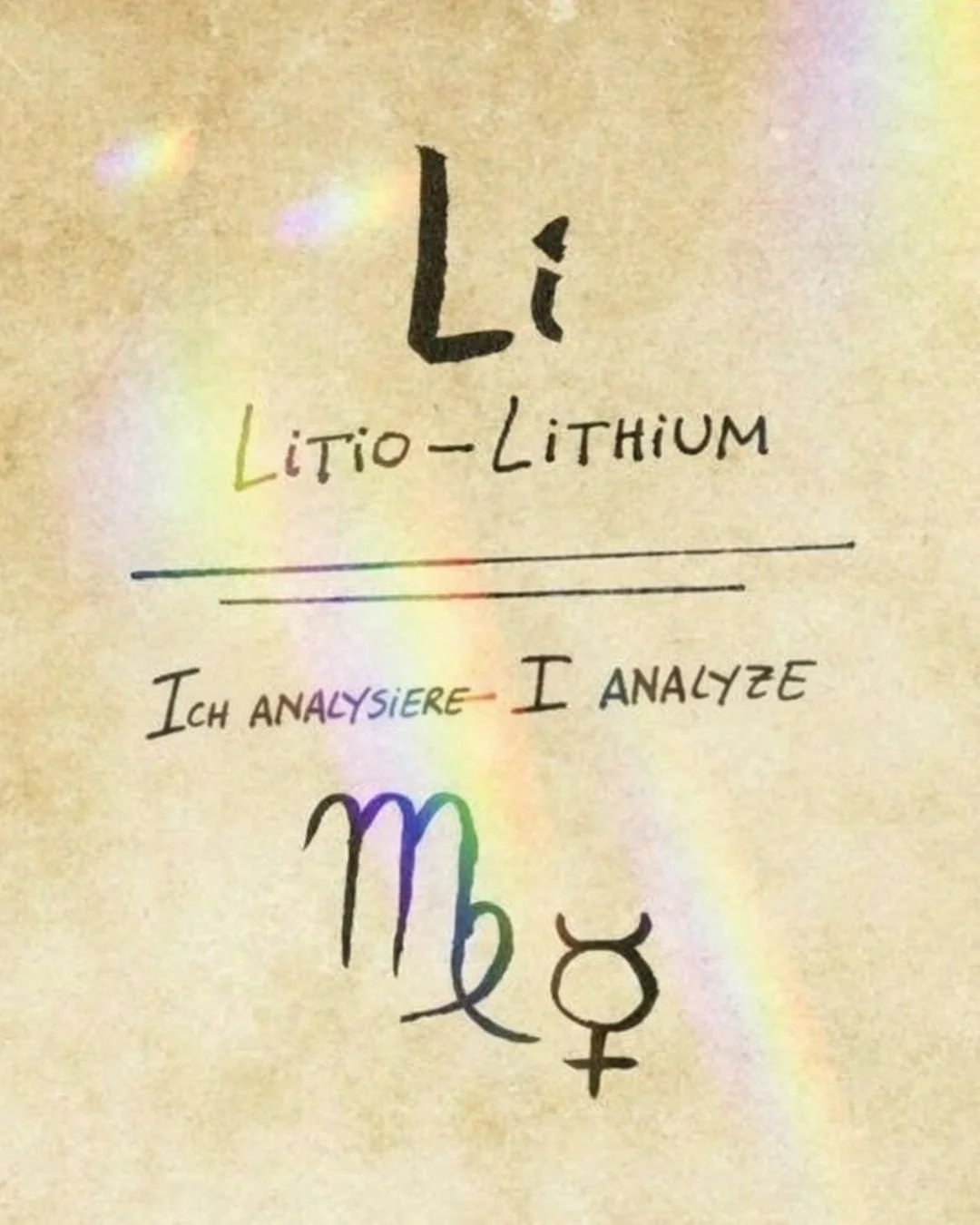Ich analysiere Lithium