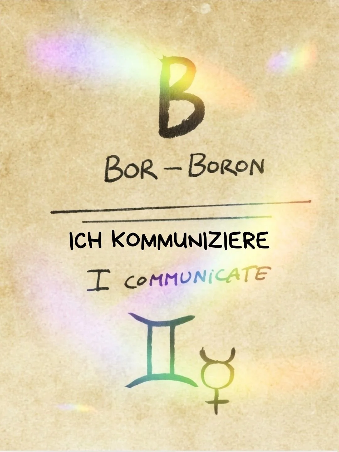 Ich kommuniziere Bor