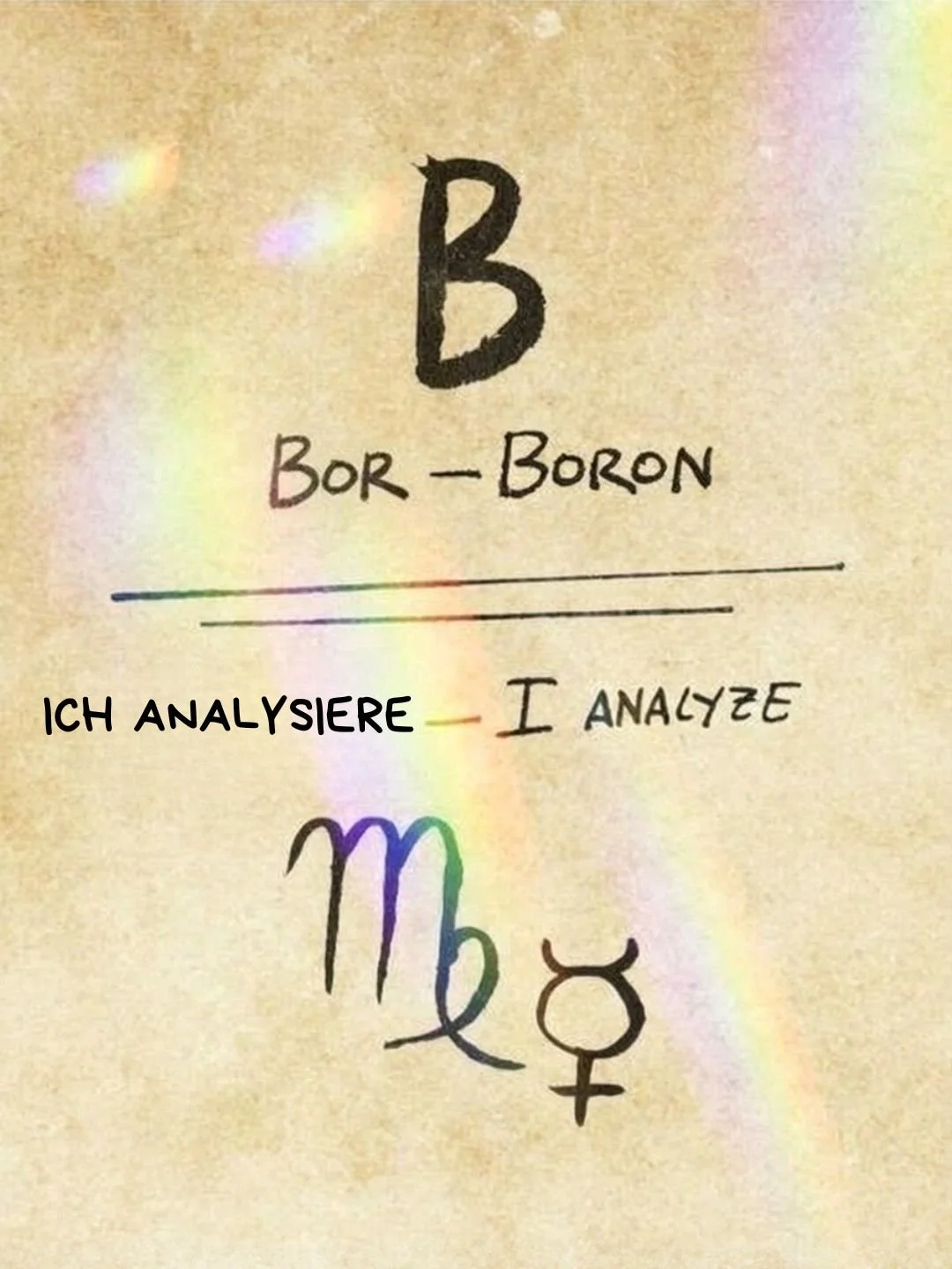 Ich analysiere Bor