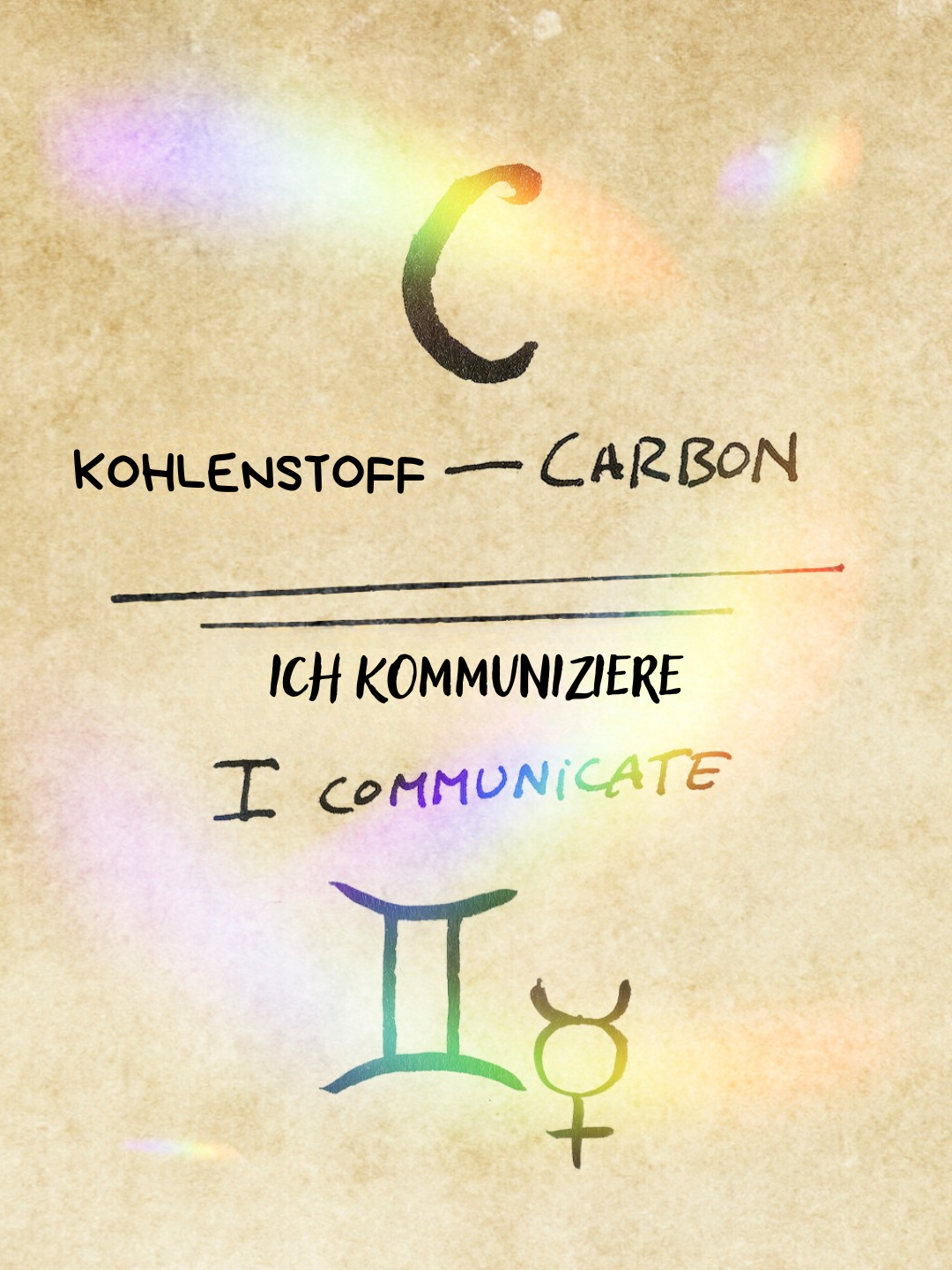Ich kommuniziere Kohlenstoff