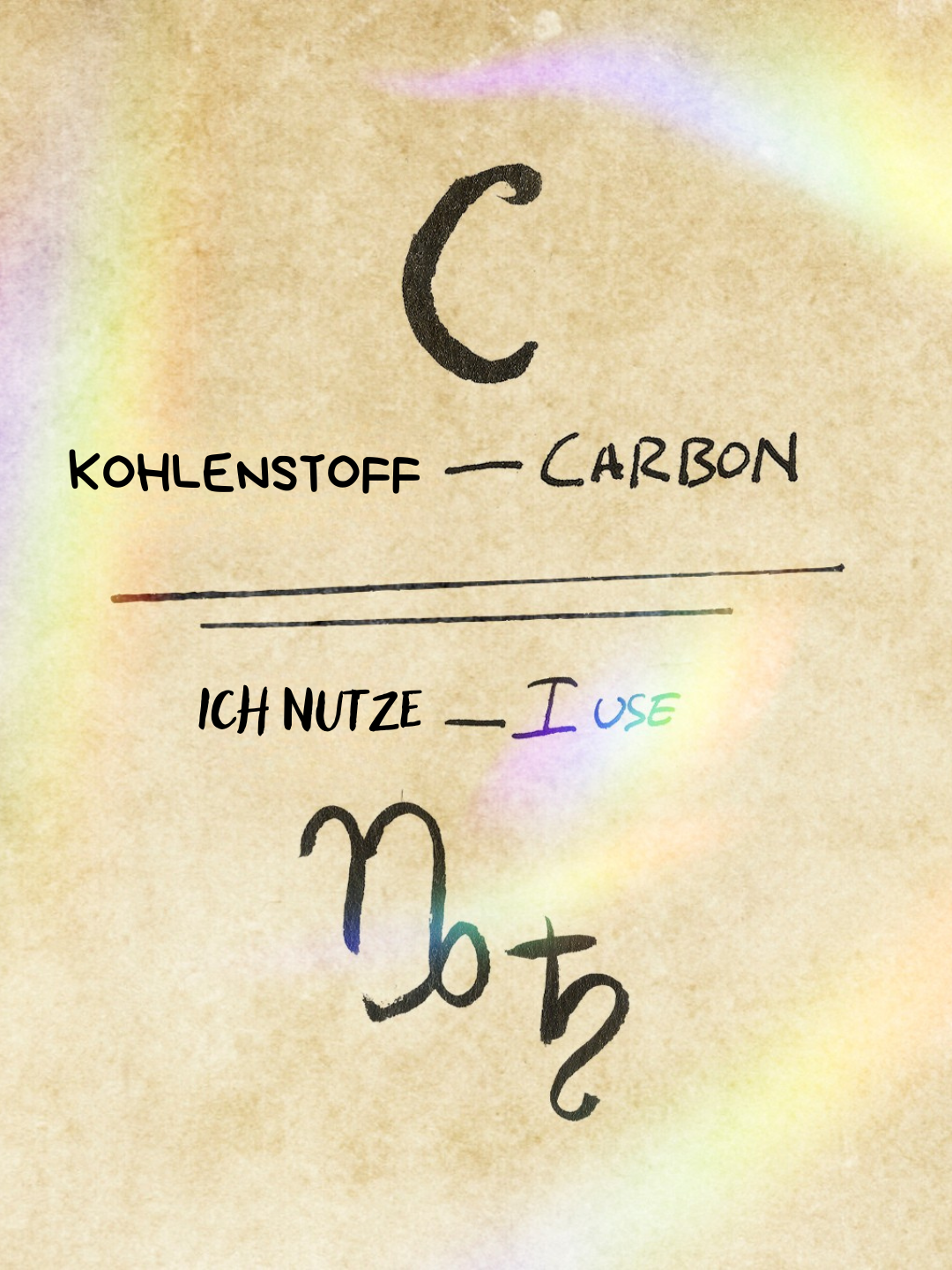 Ich nutze Kohlenstoff
