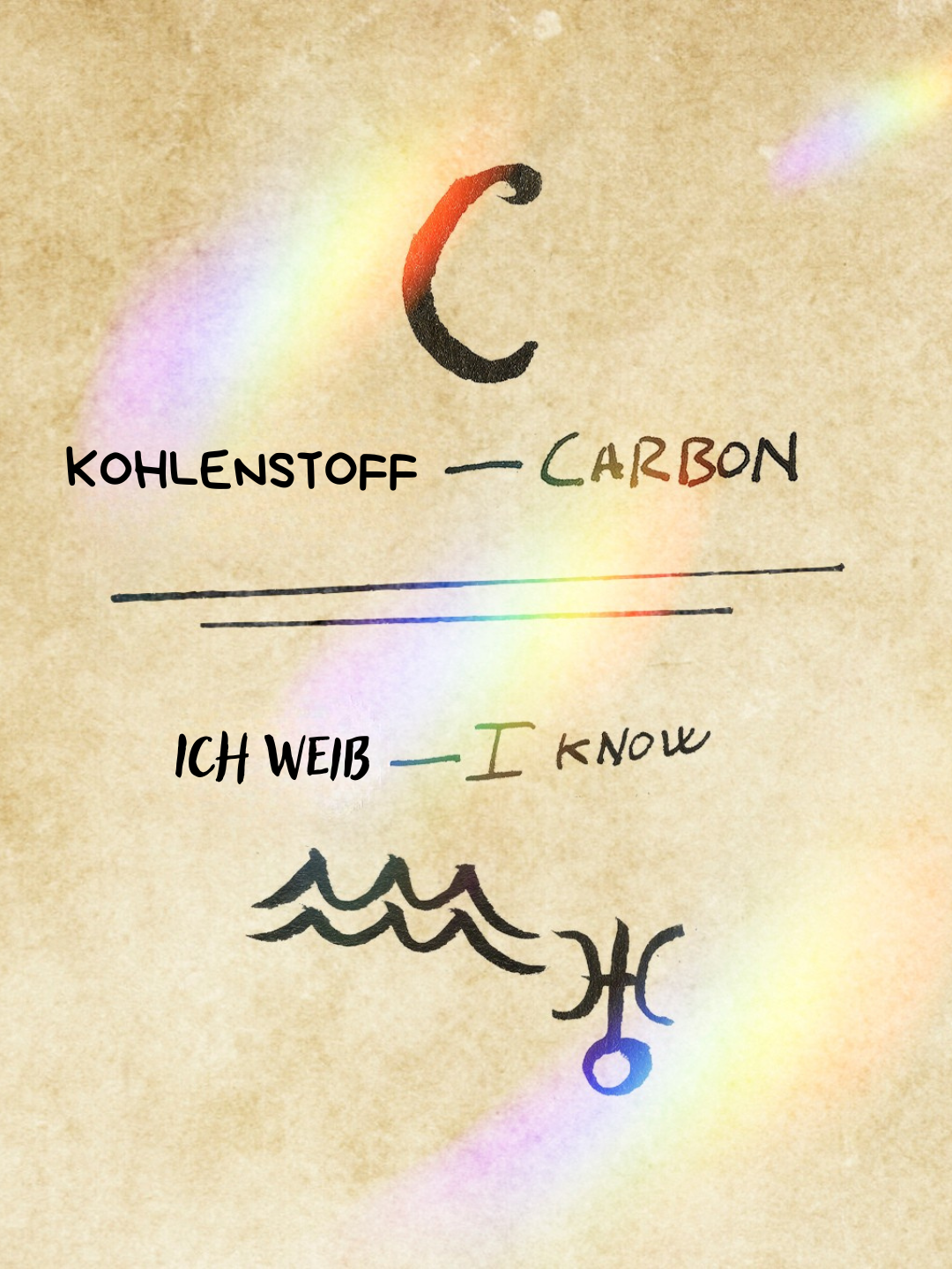 Ich weiß Kohlenstoff