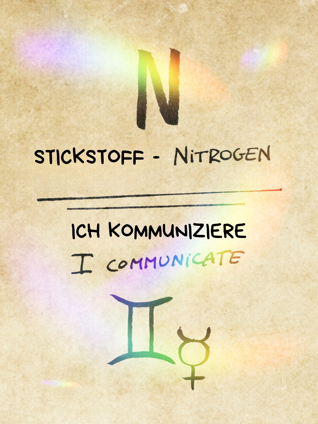 Ich kommuniziere Stickstoff