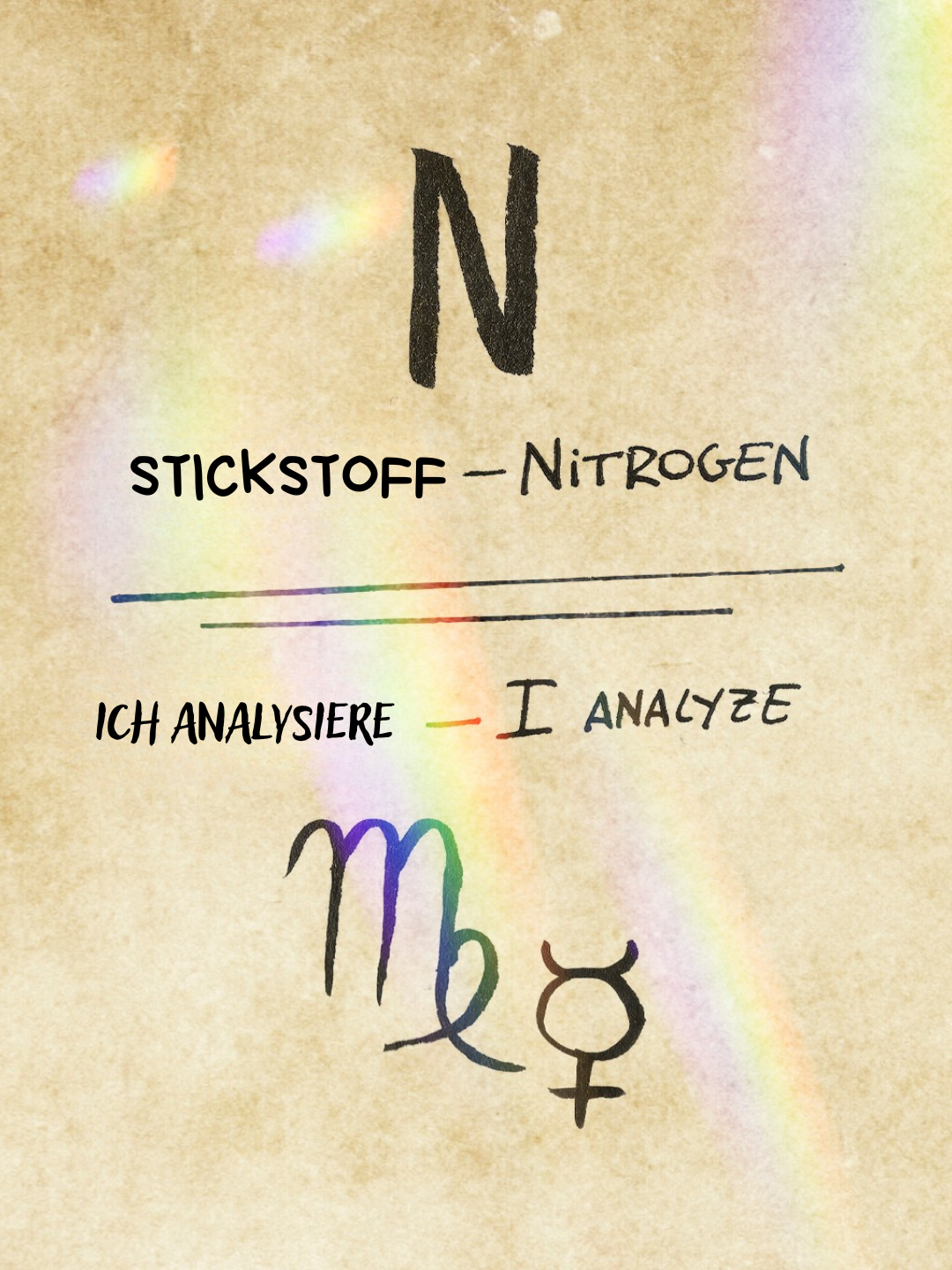 Ich analysiere Stickstoff